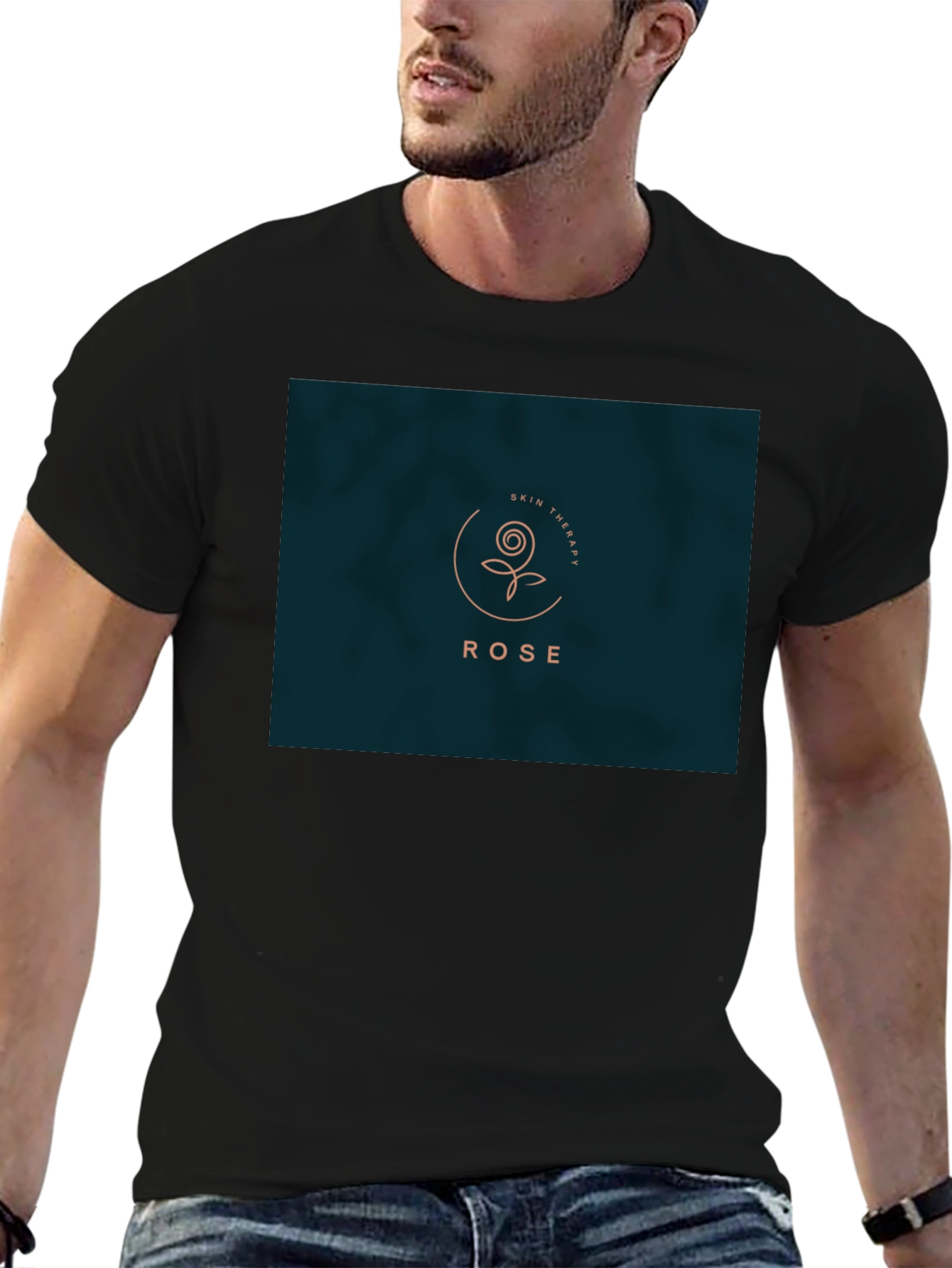 Rose Skin Therapy Black Tee