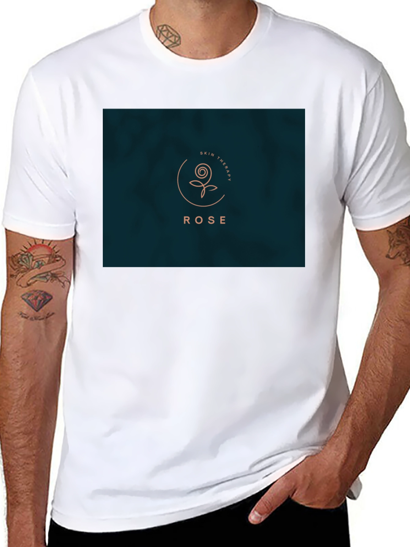 Rose Skin Therapy Black Tee