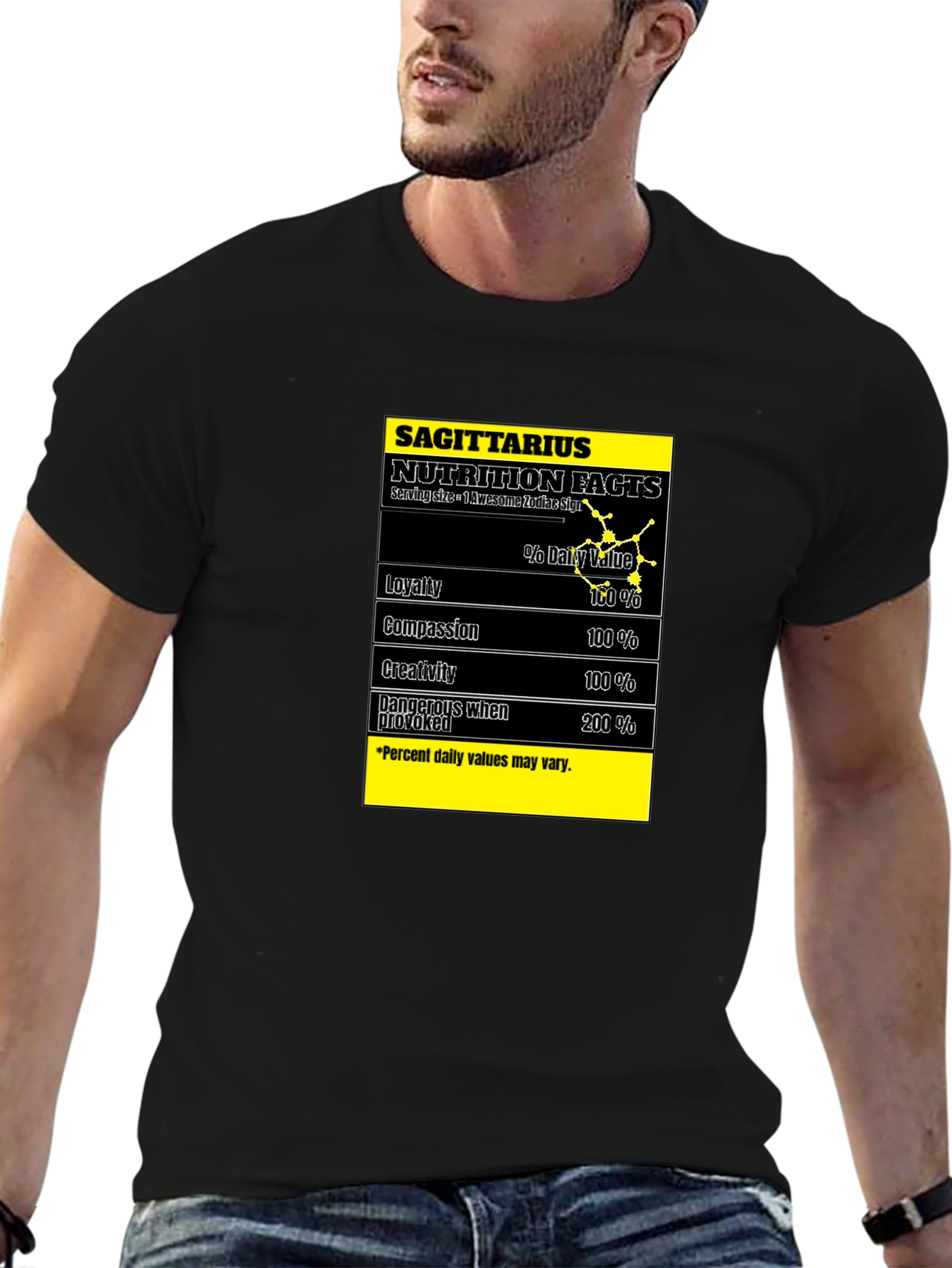 Sagittarius Nutrition Facts Zodiac Sign T-Shirt