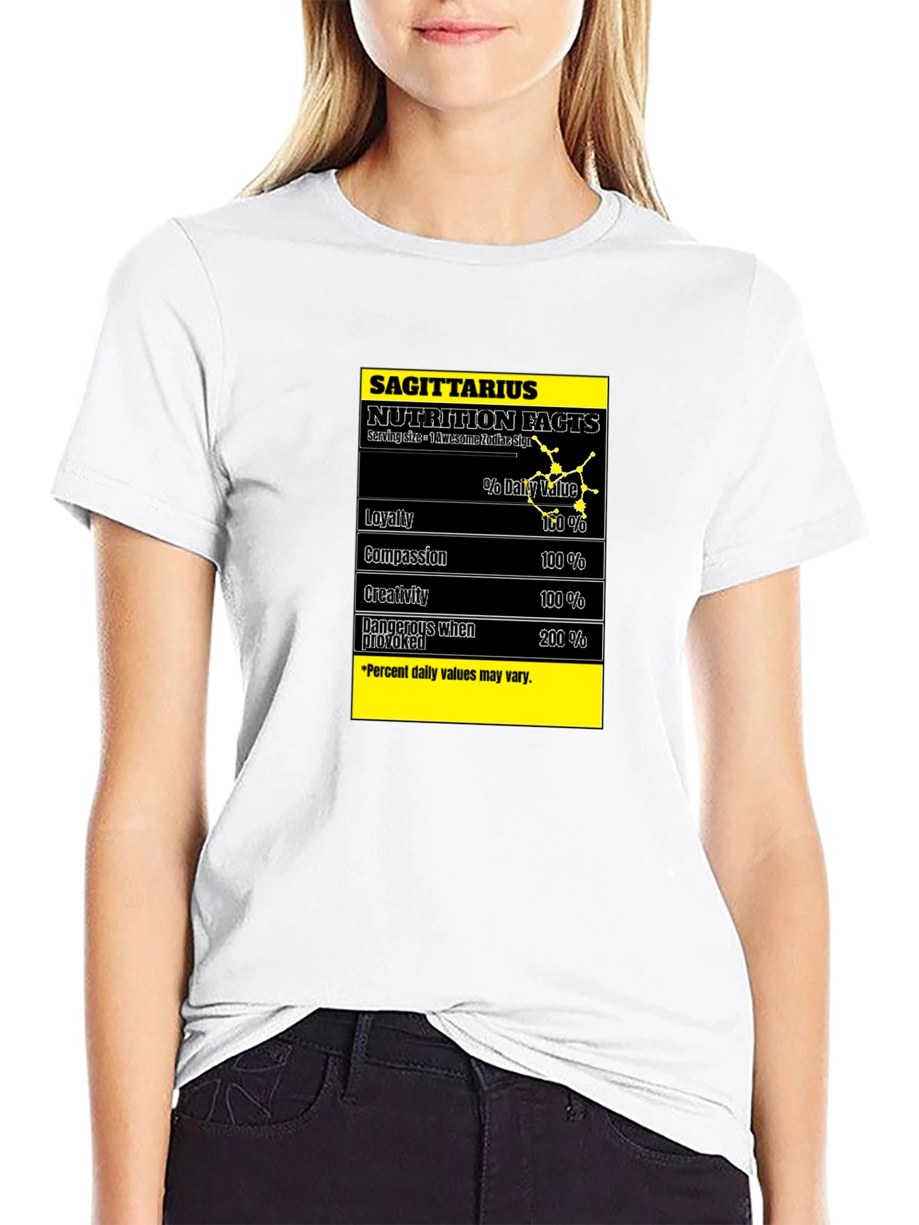 Sagittarius Nutrition Facts Zodiac Sign T-Shirt