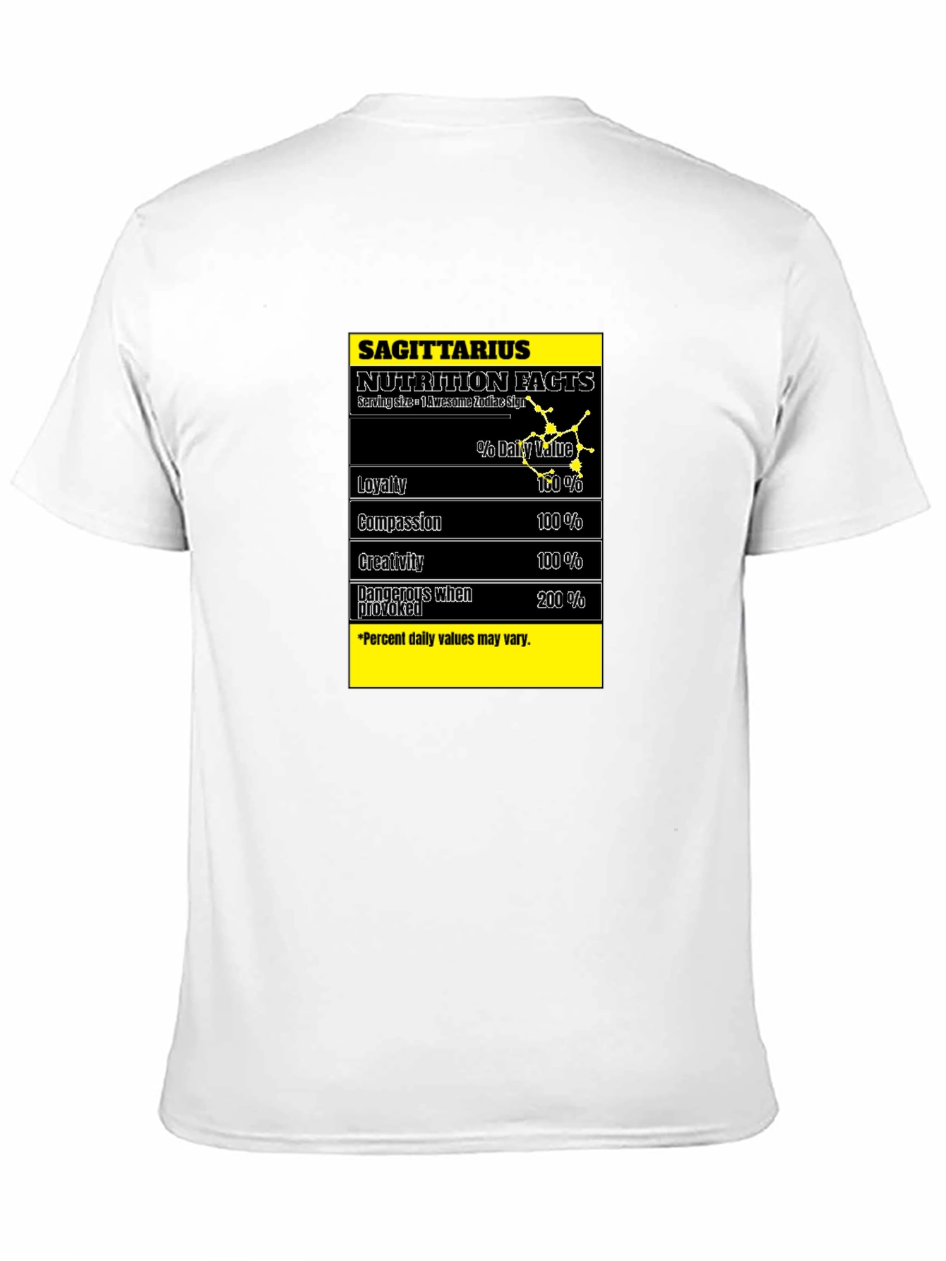 Sagittarius Nutrition Facts Zodiac Sign T-Shirt