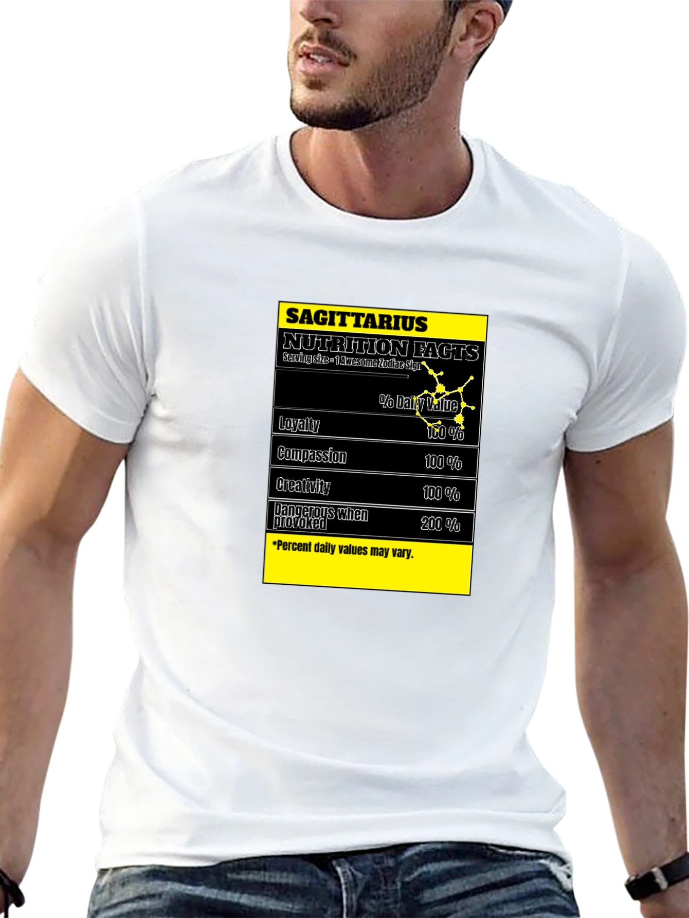 Sagittarius Nutrition Facts Zodiac Sign T-Shirt