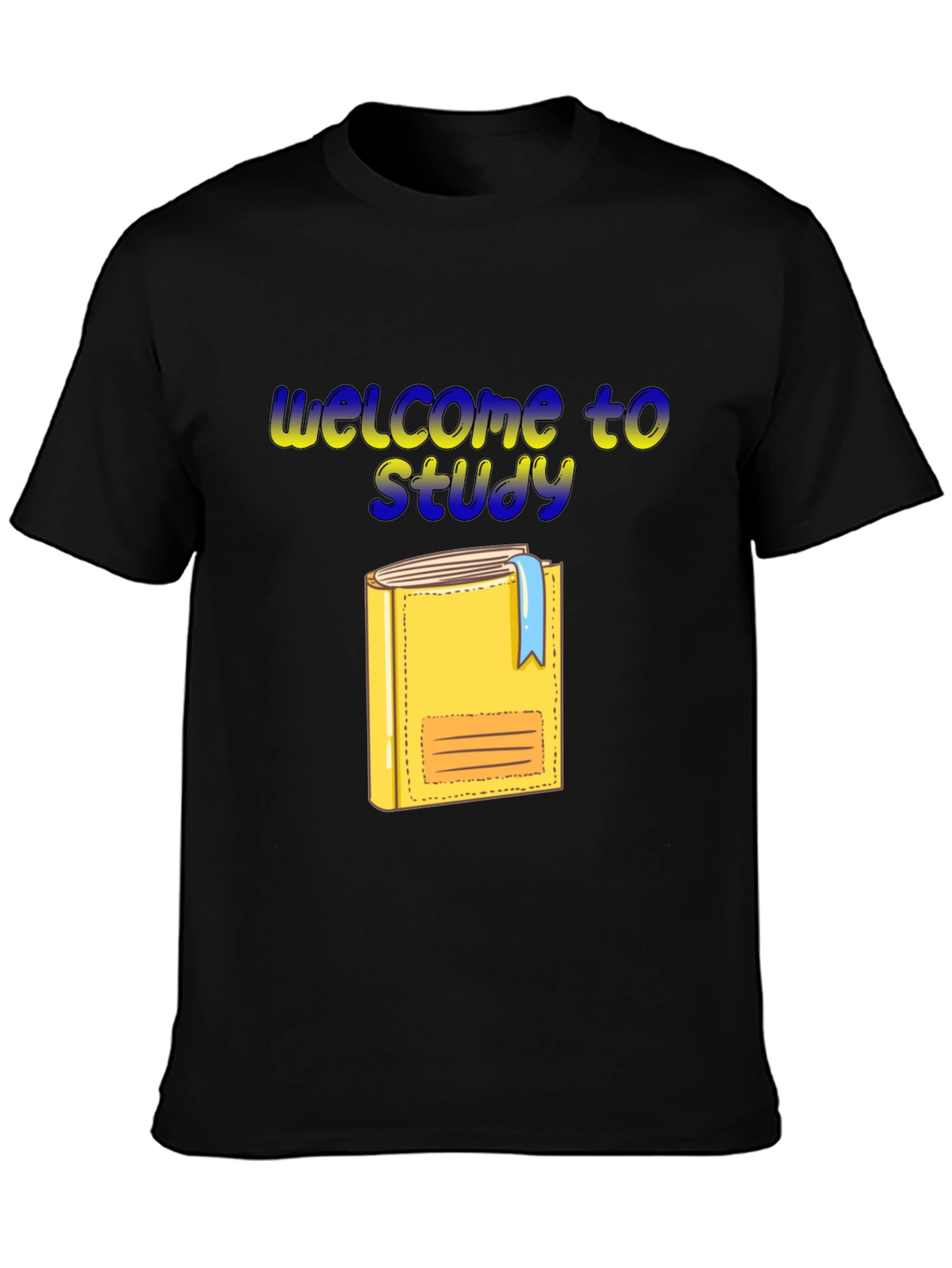 Welcome to Study Graphic T-Shirt - Black Cotton Tee