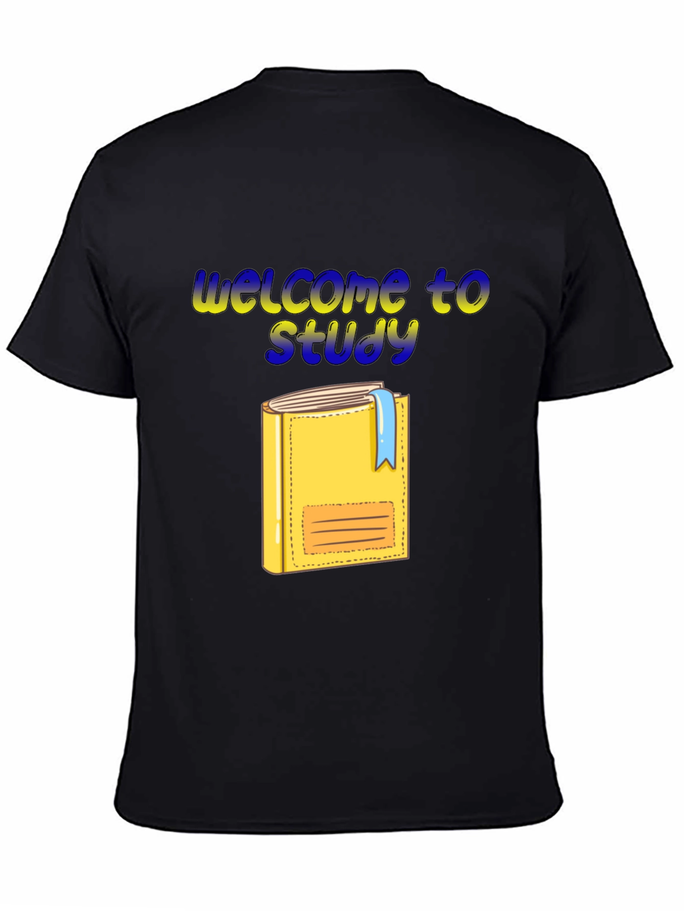 Welcome to Study Graphic T-Shirt - Black Cotton Tee