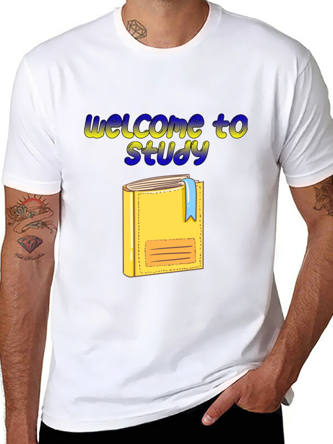 Welcome to Study Graphic T-Shirt - Black Cotton Tee