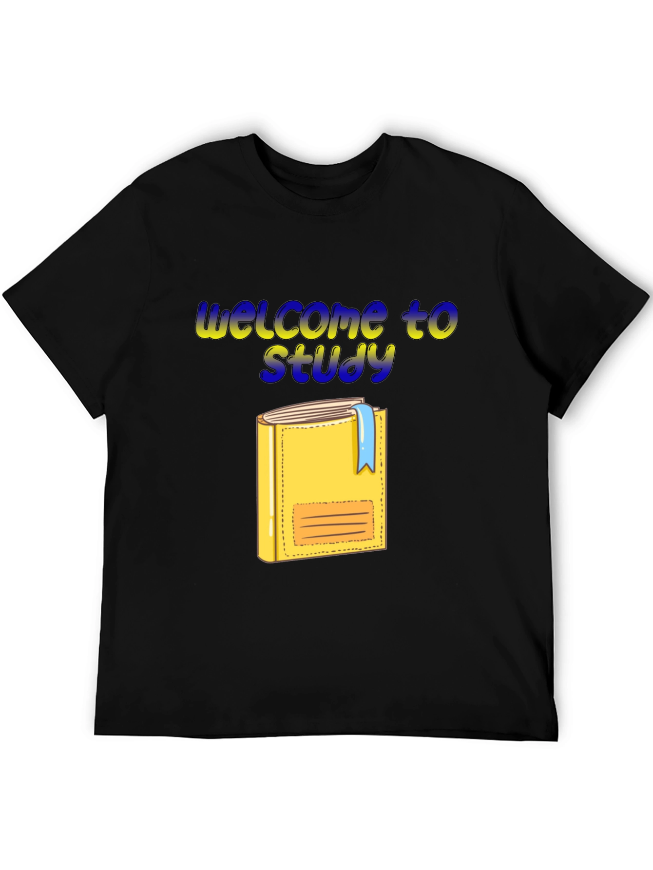 Welcome to Study Graphic T-Shirt - Black Cotton Tee