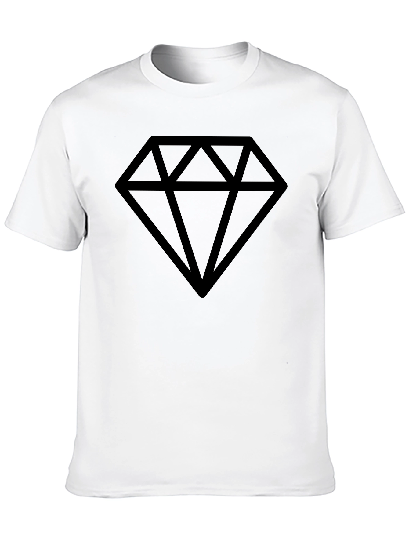 Diamond Graphic Black T-Shirt - Modern & Stylish