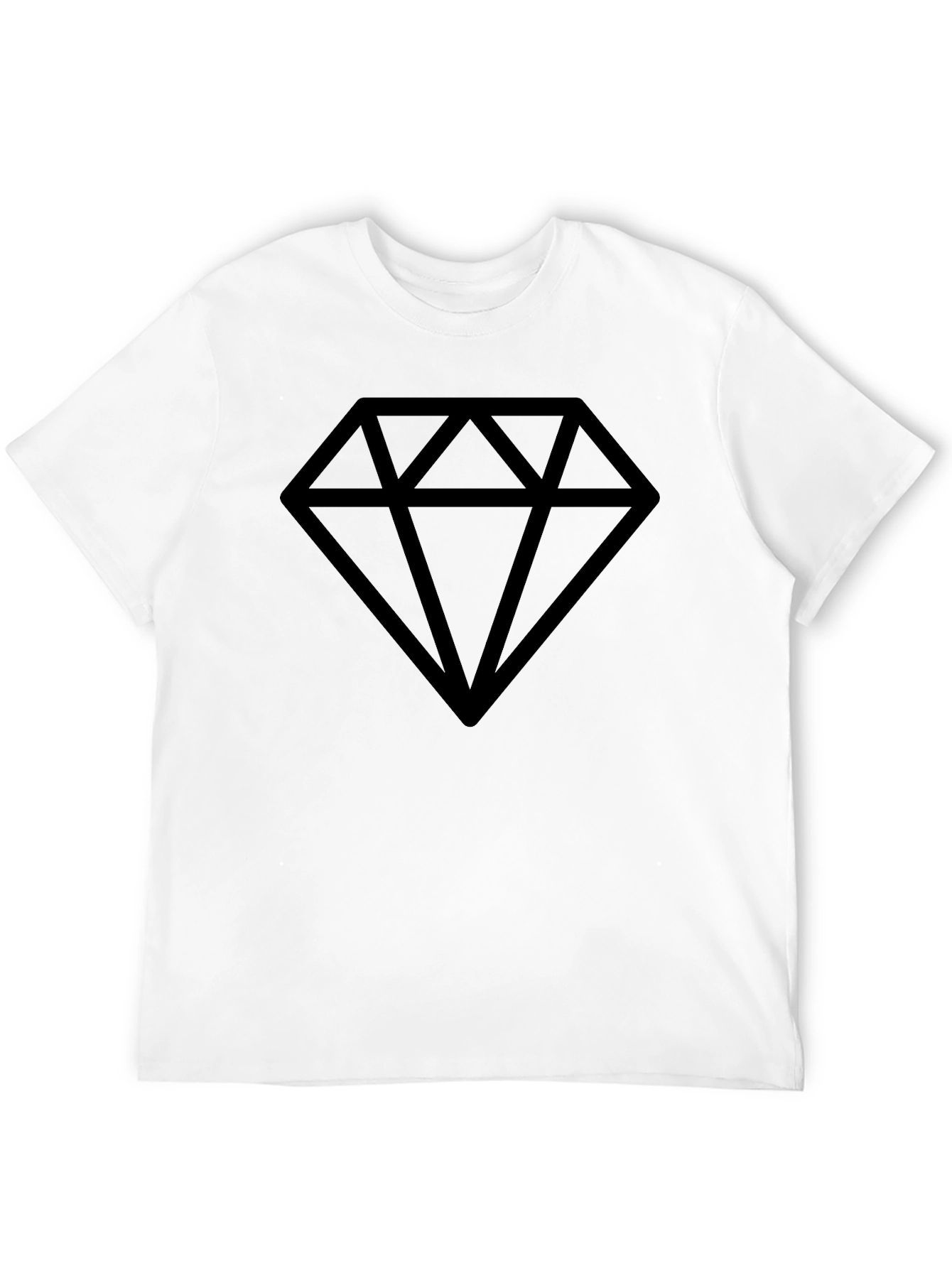 Diamond Graphic Black T-Shirt - Modern & Stylish