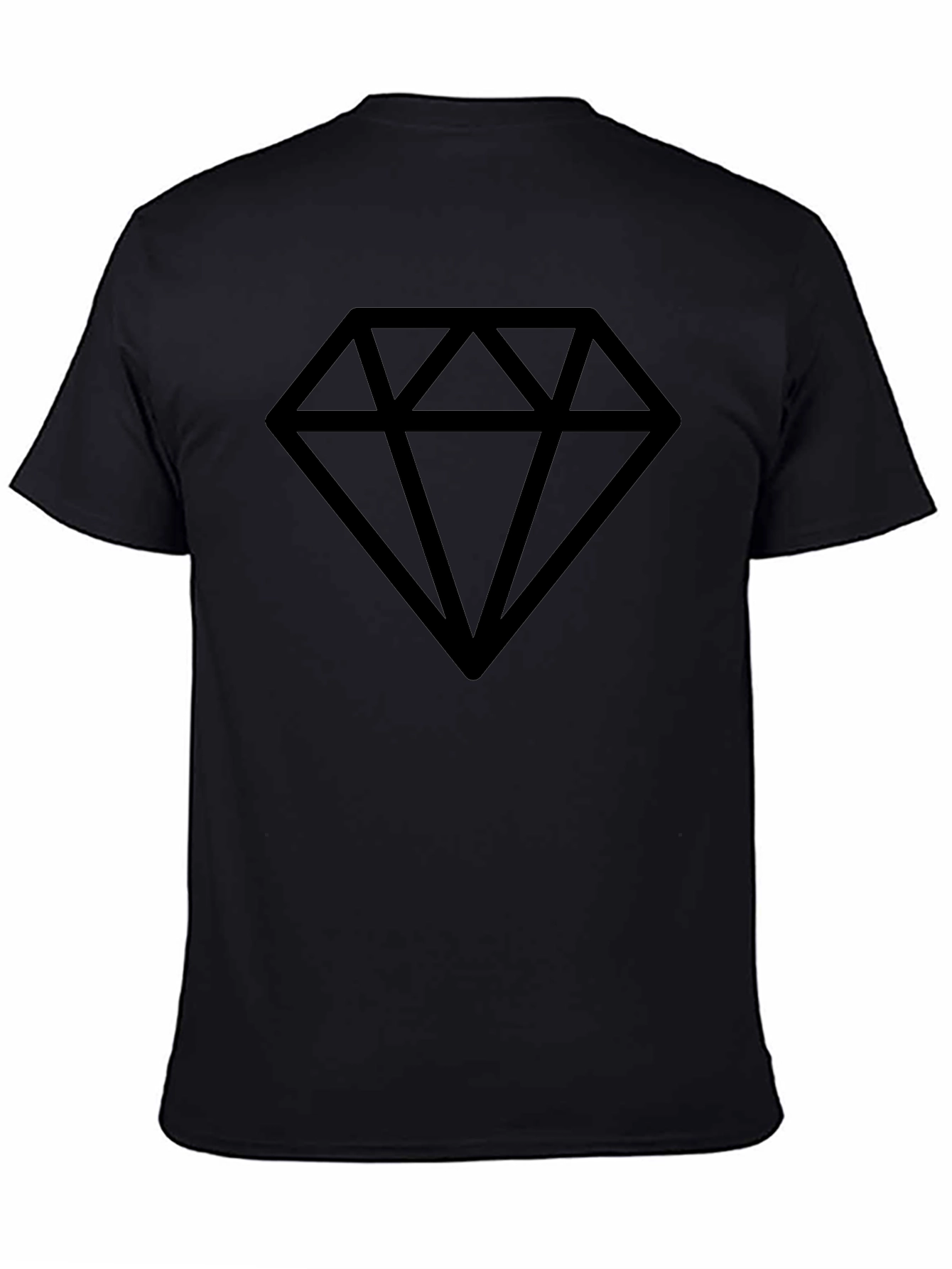 Diamond Graphic Black T-Shirt - Modern & Stylish