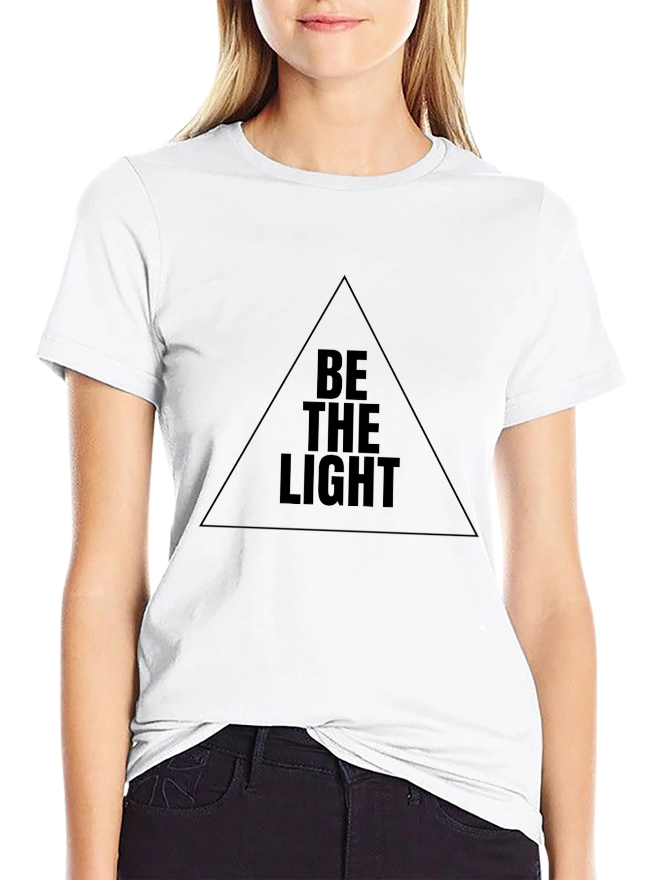 Be The Light Graphic Black T-Shirt