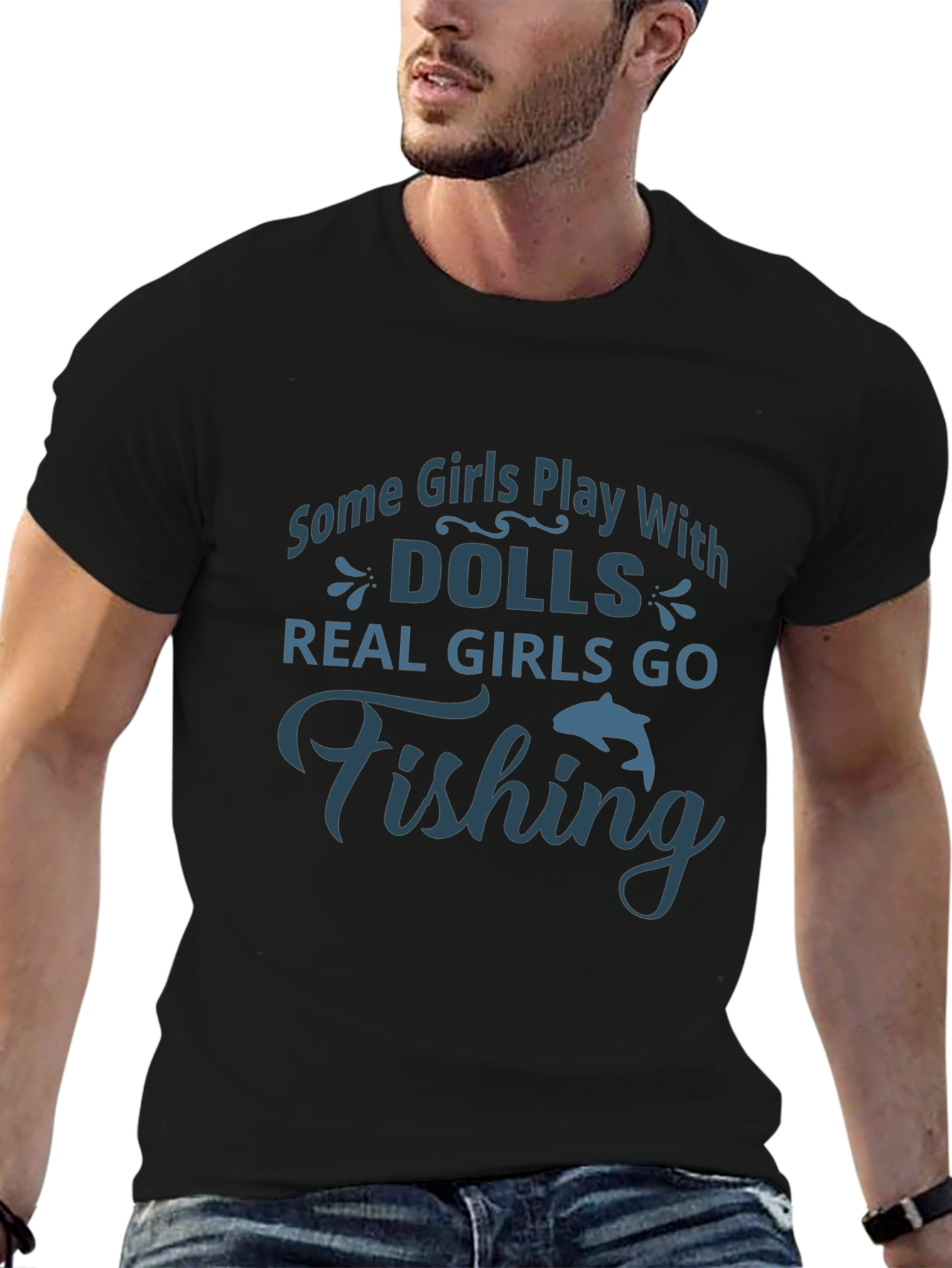 Real Girls Go Fishing Graphic Tee