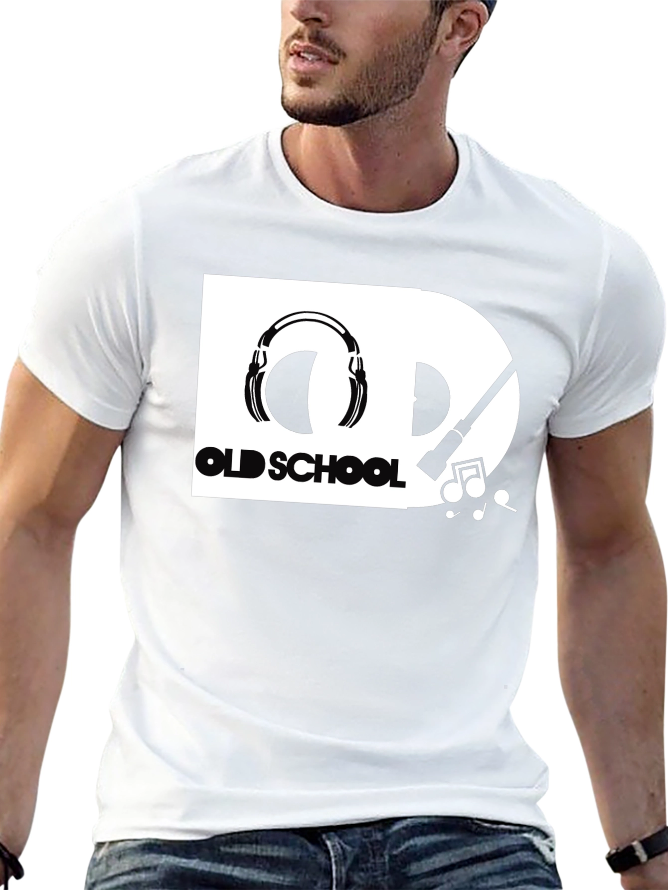 Old School Music Graphic T-Shirt