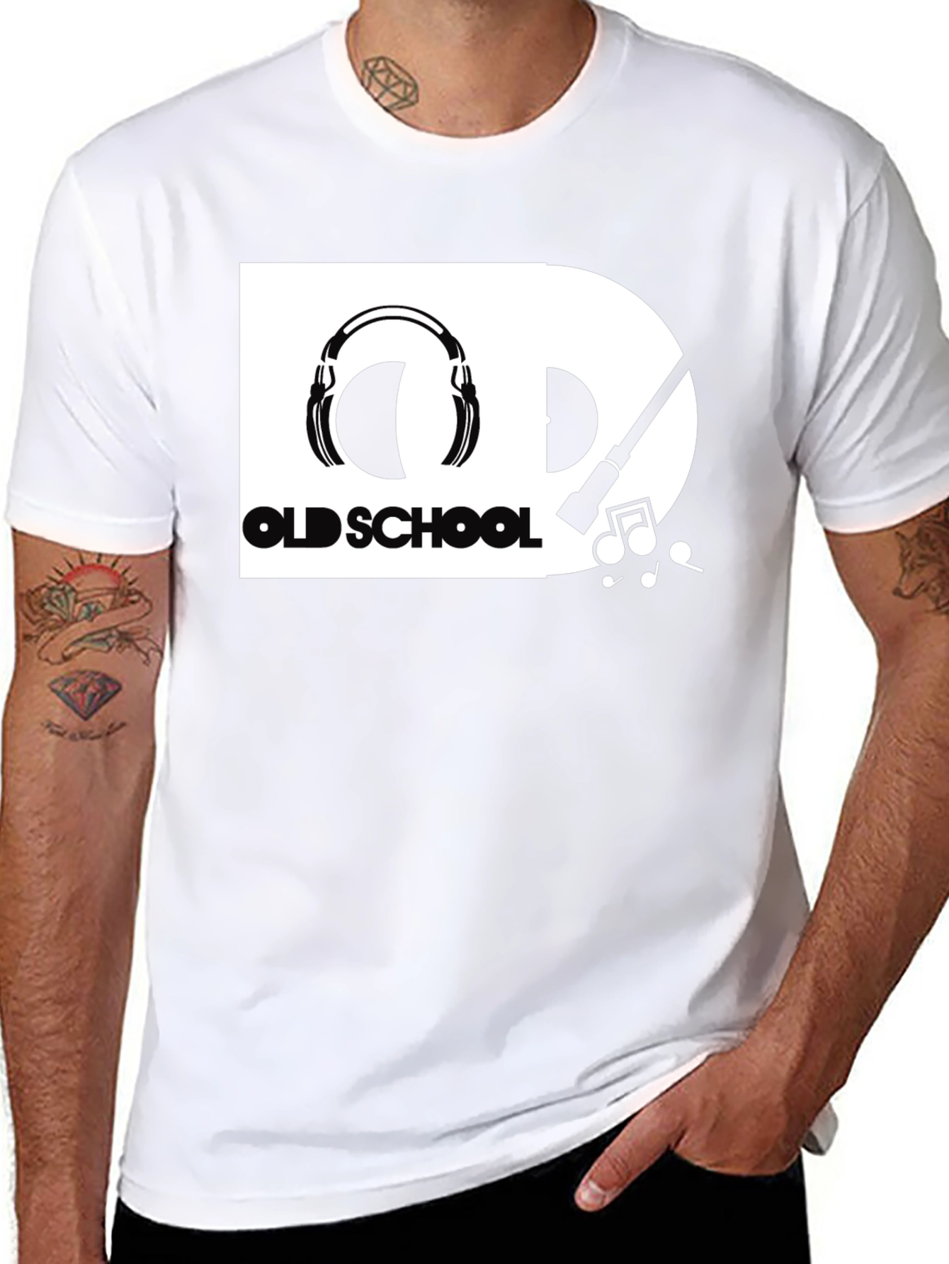 Old School Music Graphic T-Shirt