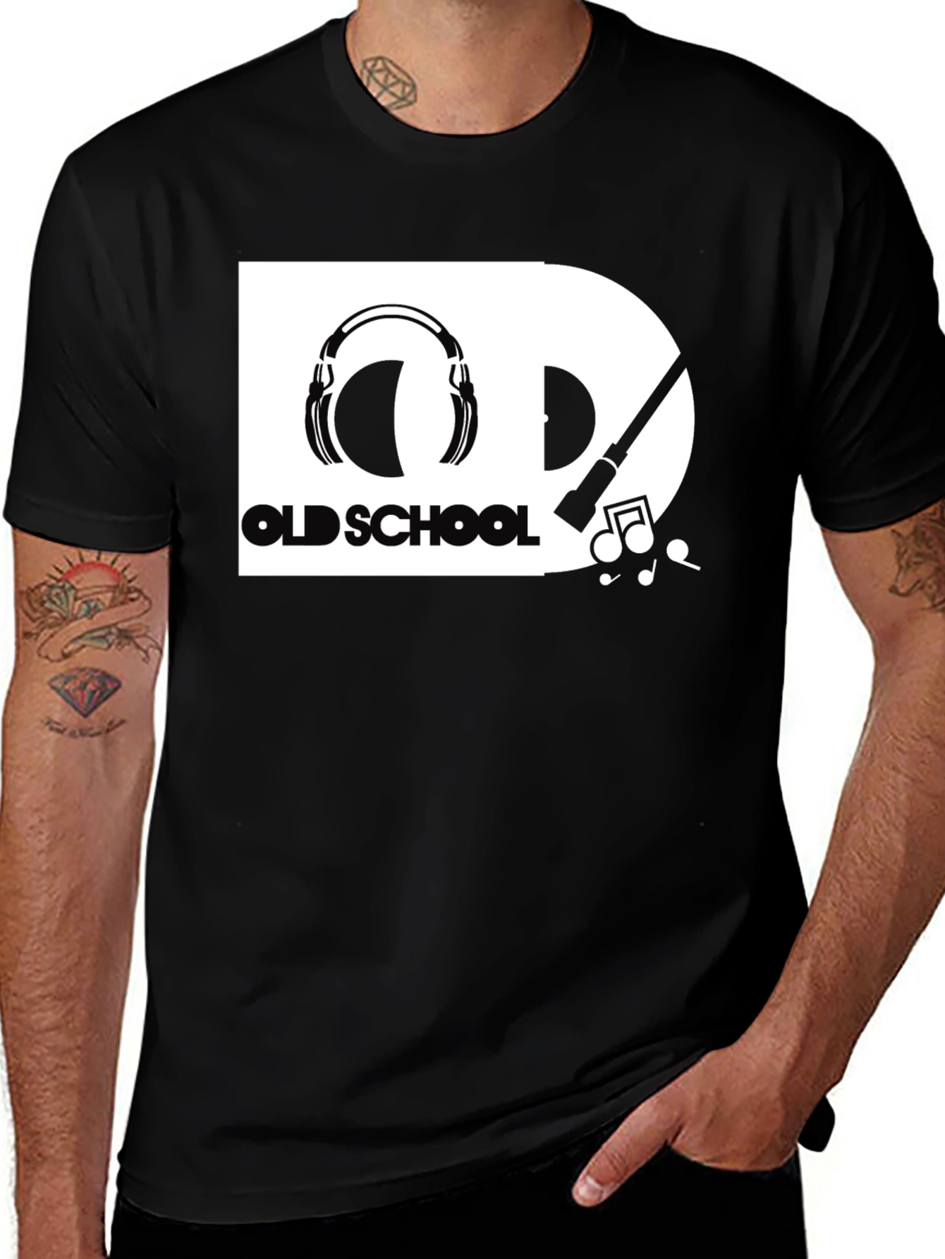 Old School Music Graphic T-Shirt