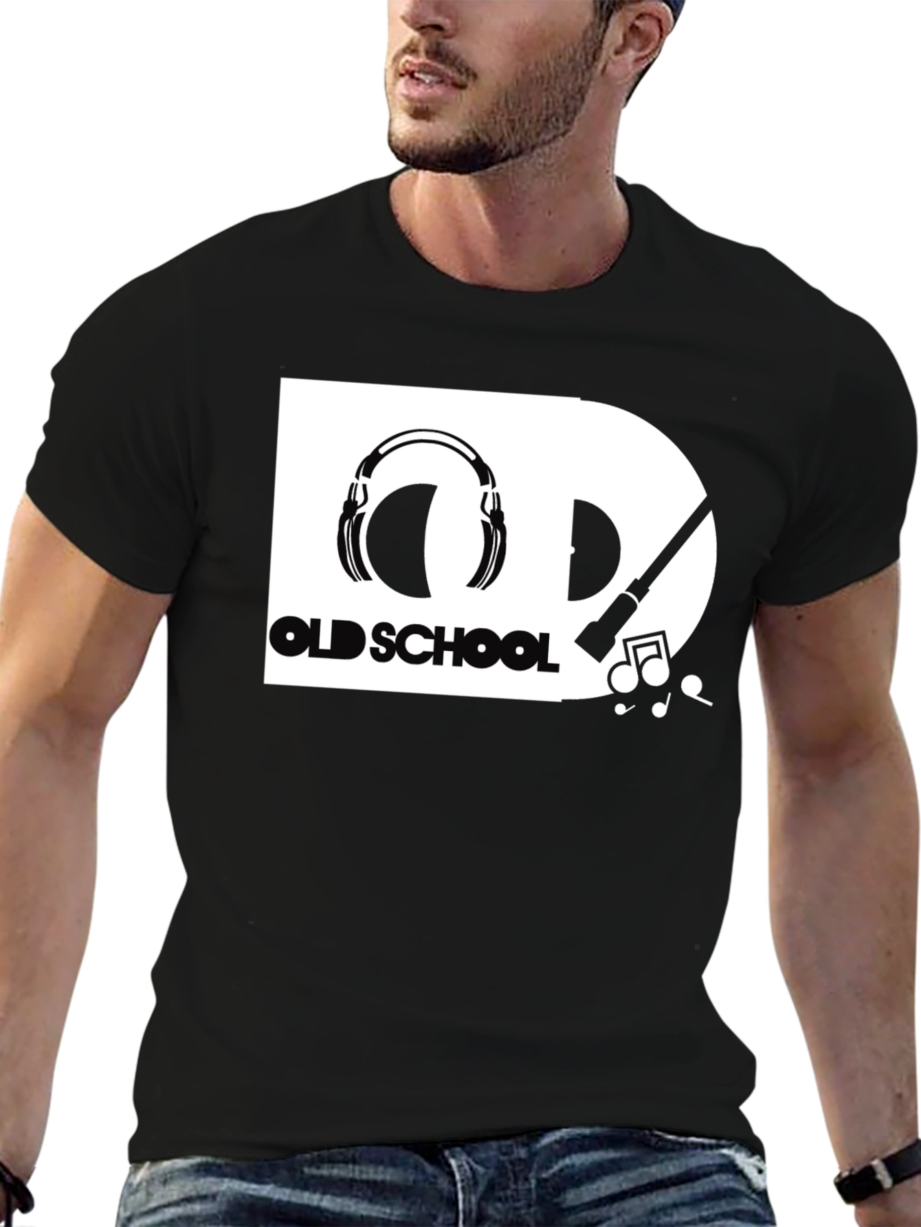 Old School Music Graphic T-Shirt