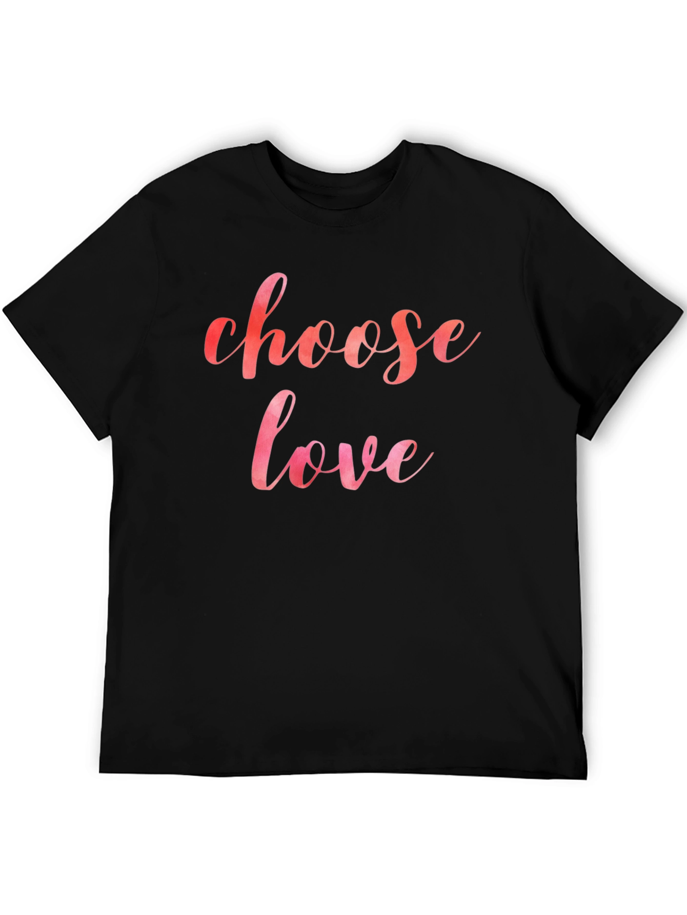 Choose Love Black Graphic T-Shirt