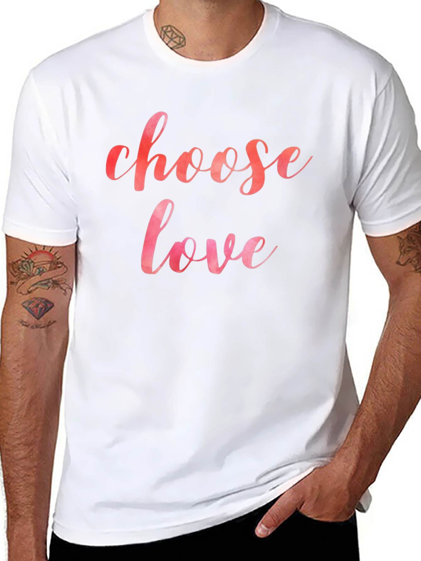 Choose Love Black Graphic T-Shirt
