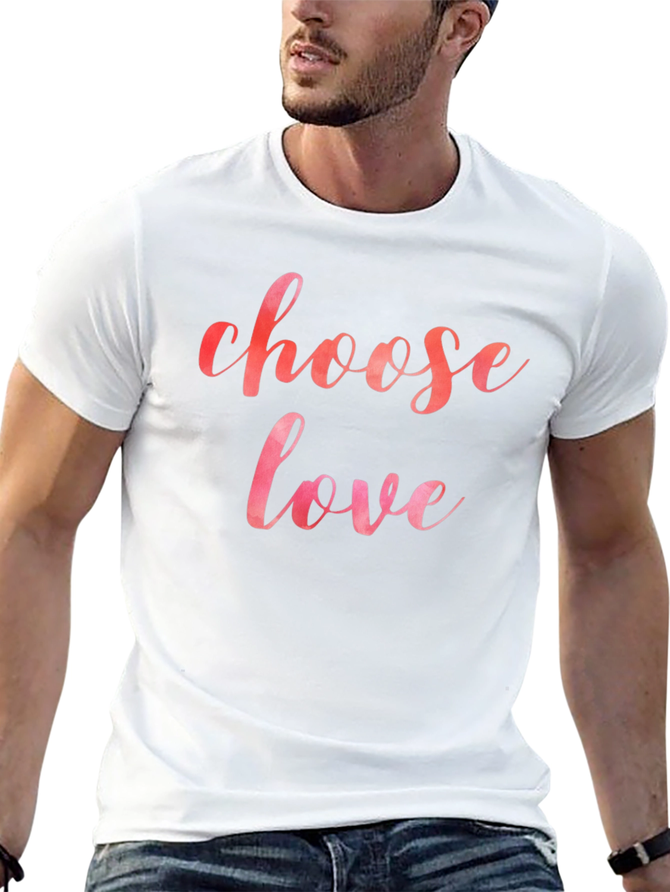 Choose Love Black Graphic T-Shirt