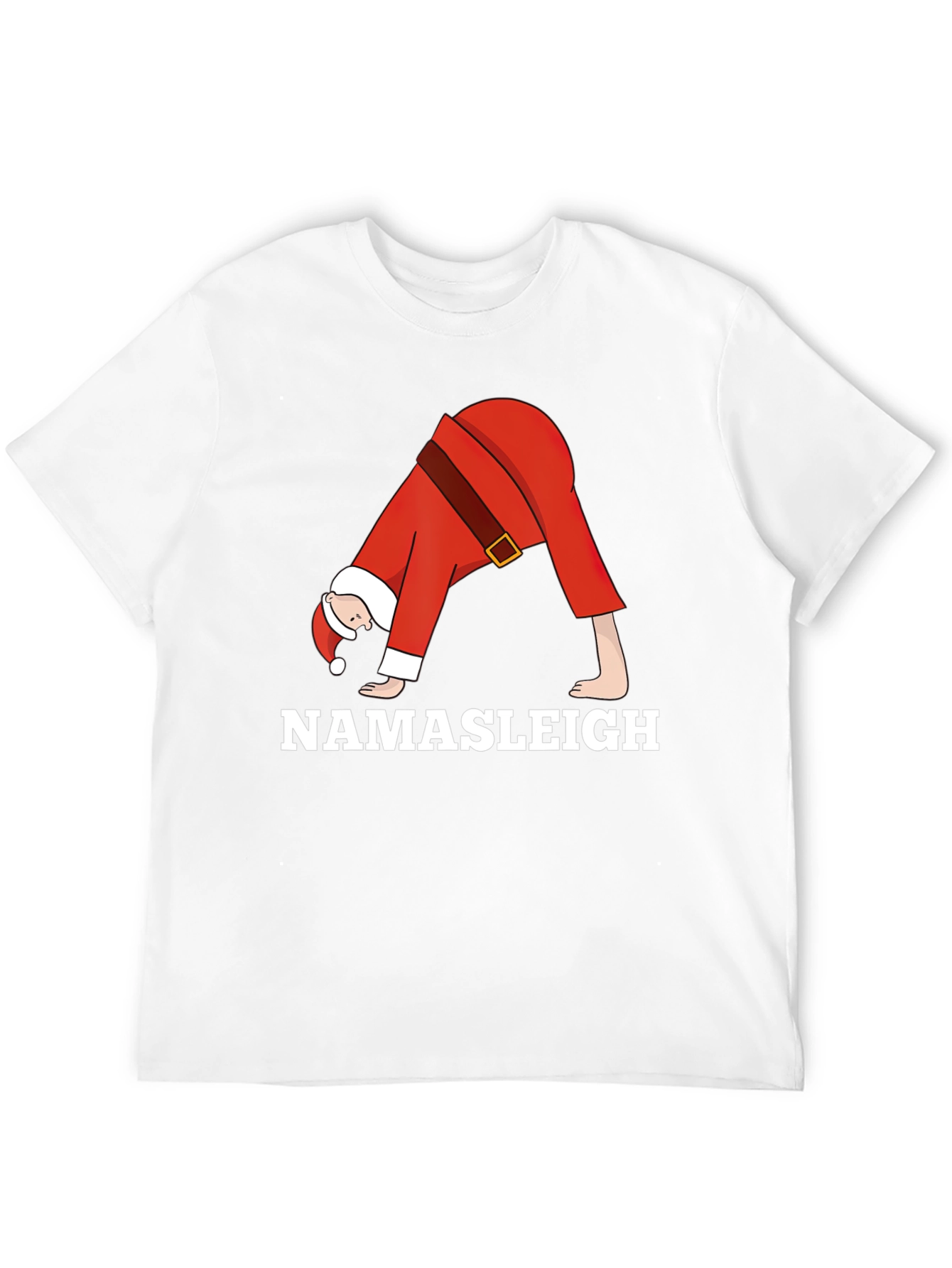Namasleigh Santa Yoga Black T-Shirt