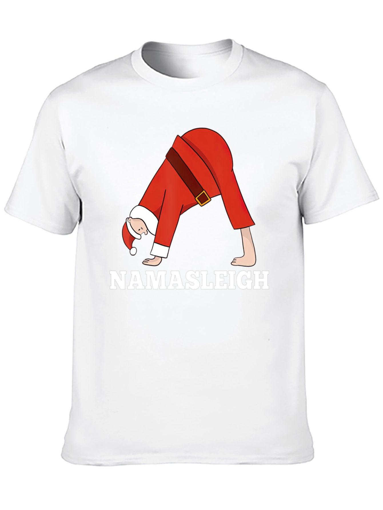 Namasleigh Santa Yoga Black T-Shirt