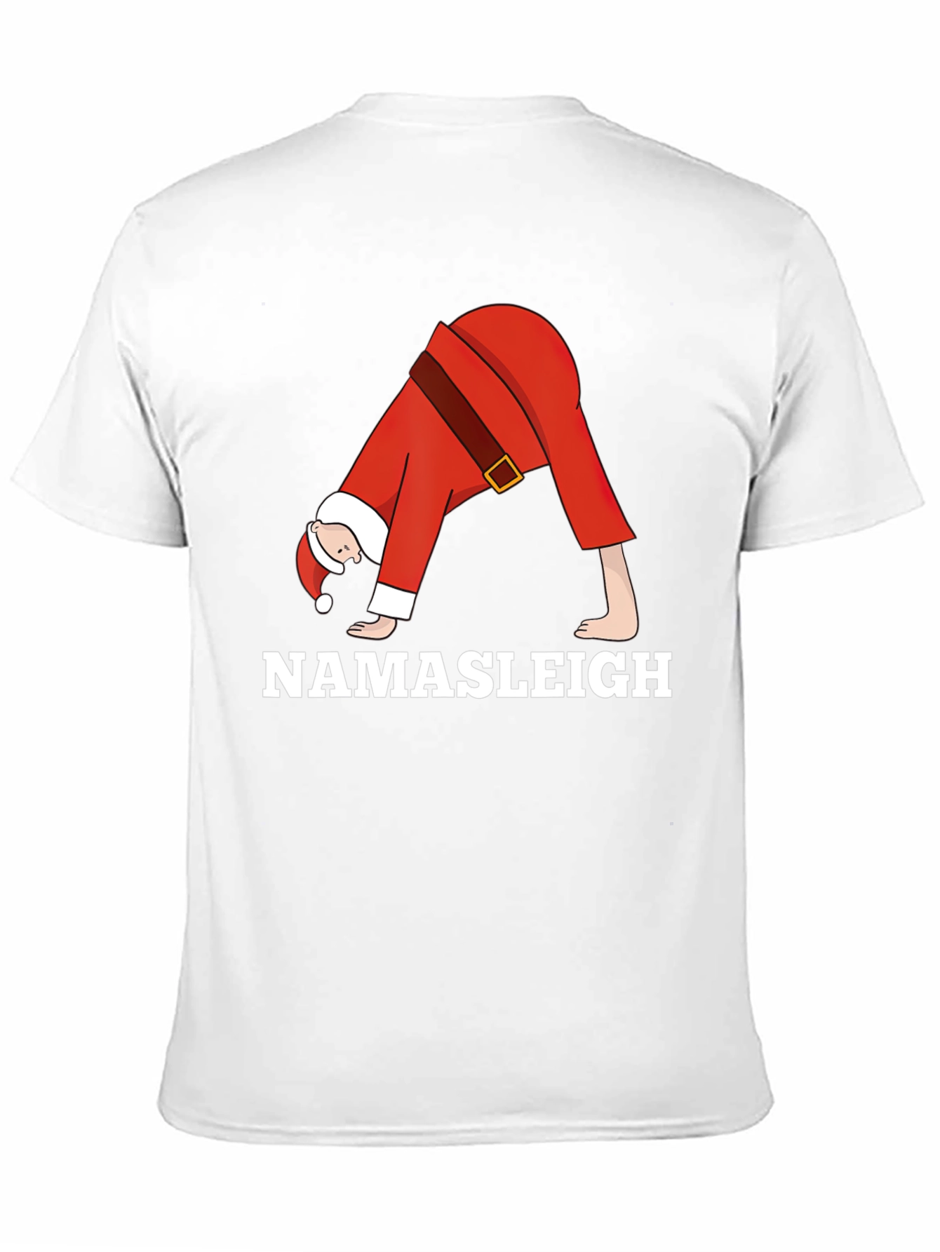 Namasleigh Santa Yoga Black T-Shirt
