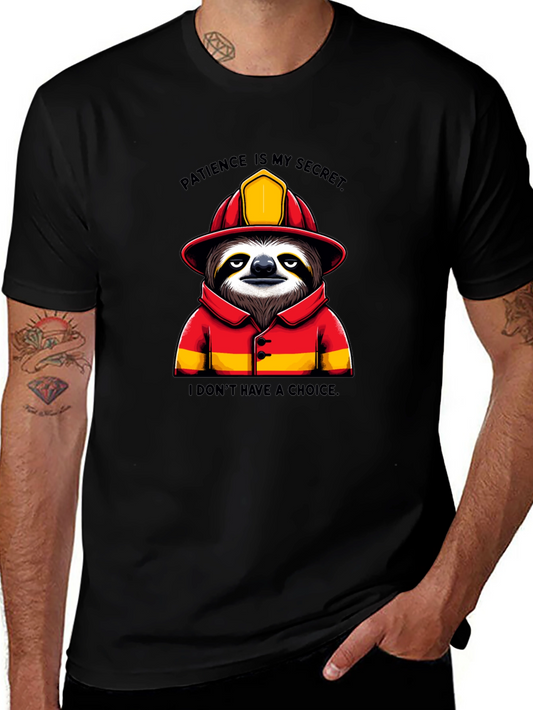 Sloth Firefighter T-Shirt: Patience is My Secret