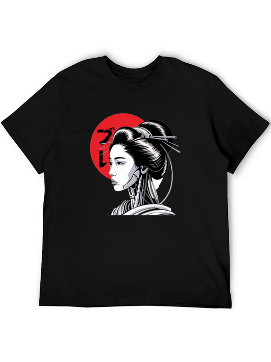 Cyberpunk Geisha T-Shirt - Black