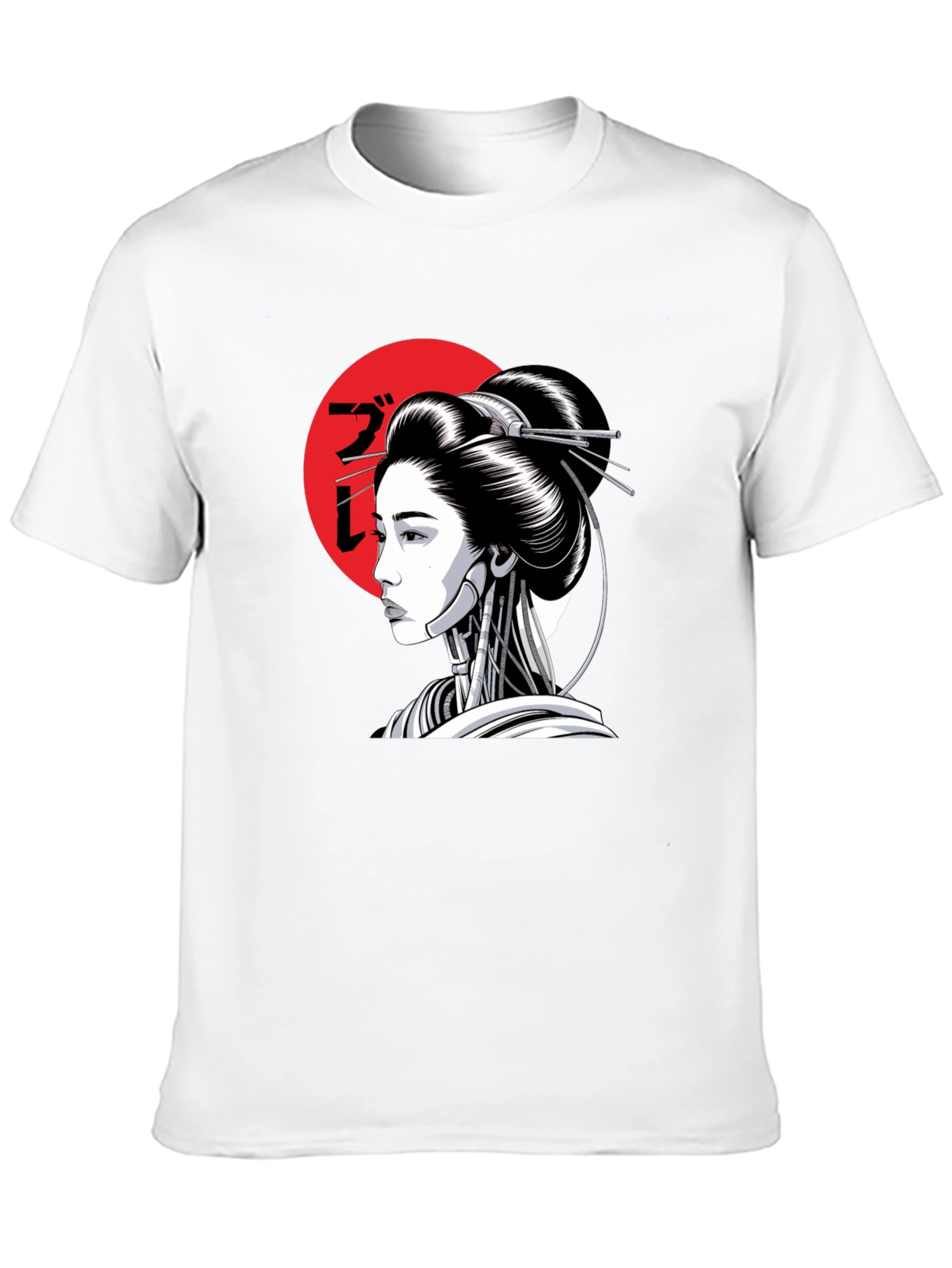 Cyberpunk Geisha T-Shirt - Black