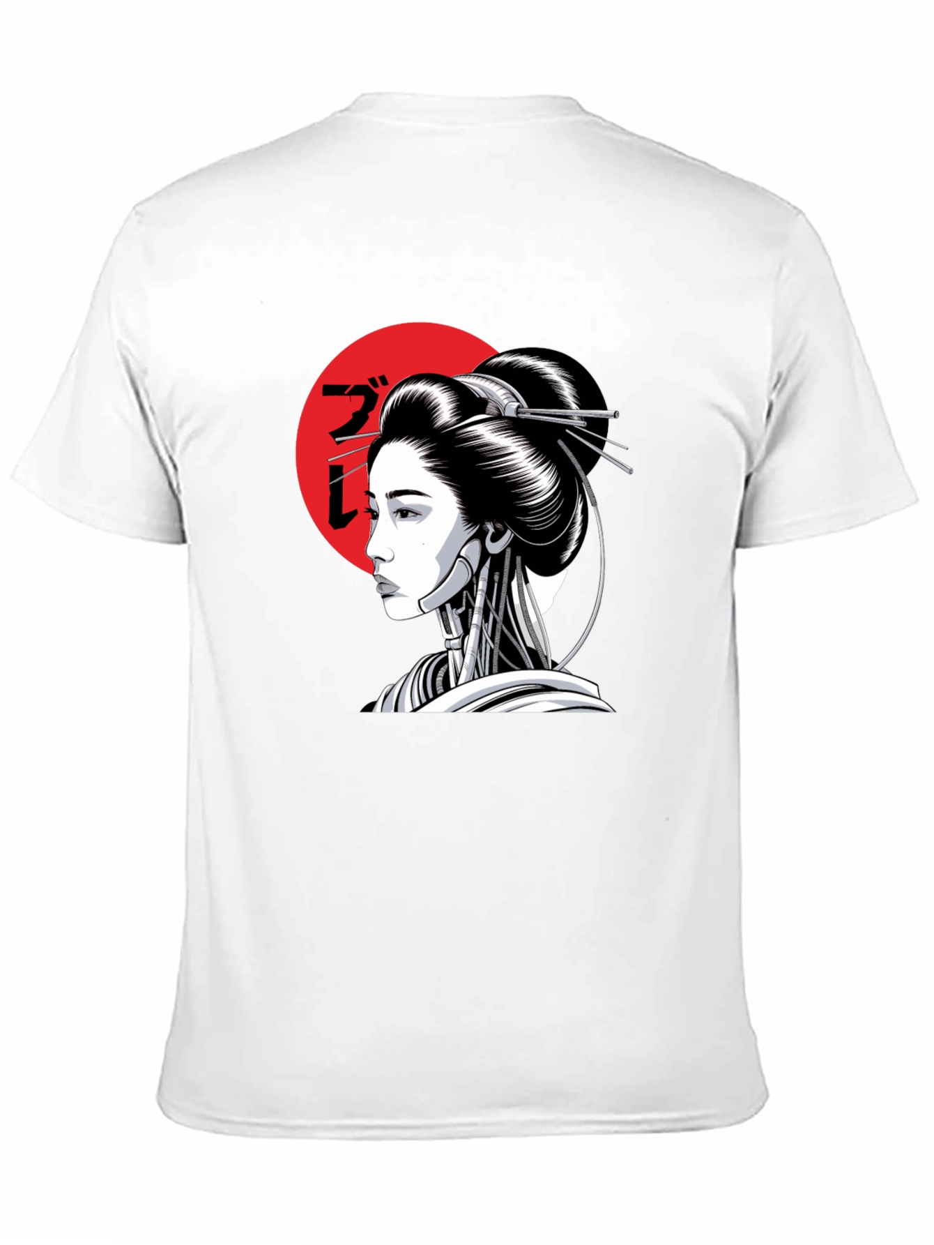 Cyberpunk Geisha T-Shirt - Black