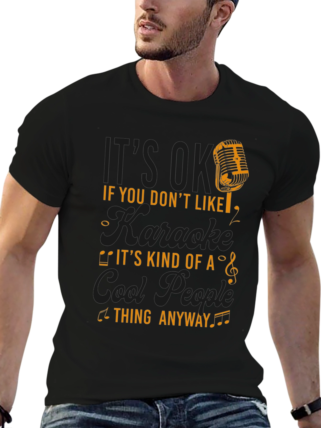 Karaoke Lovers T-Shirt - Cool People Thing Anyway Tee