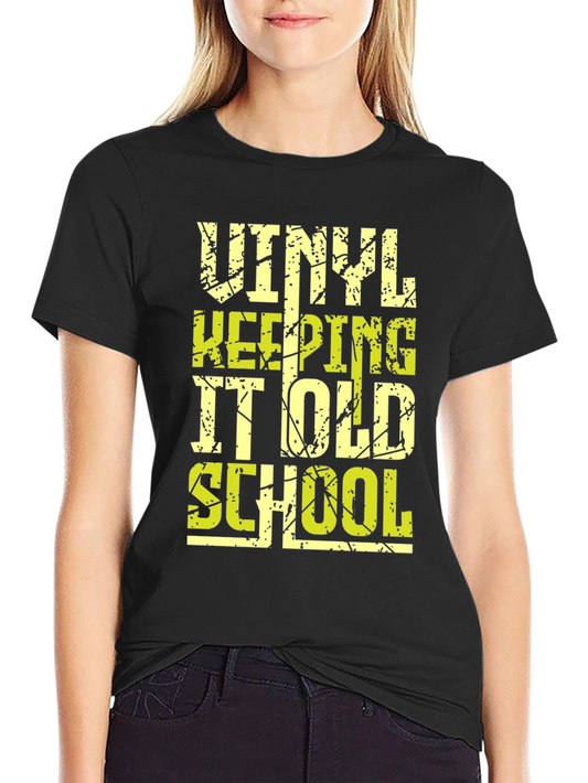 Vinyl Keeping It Old School Graphic T-Shirt