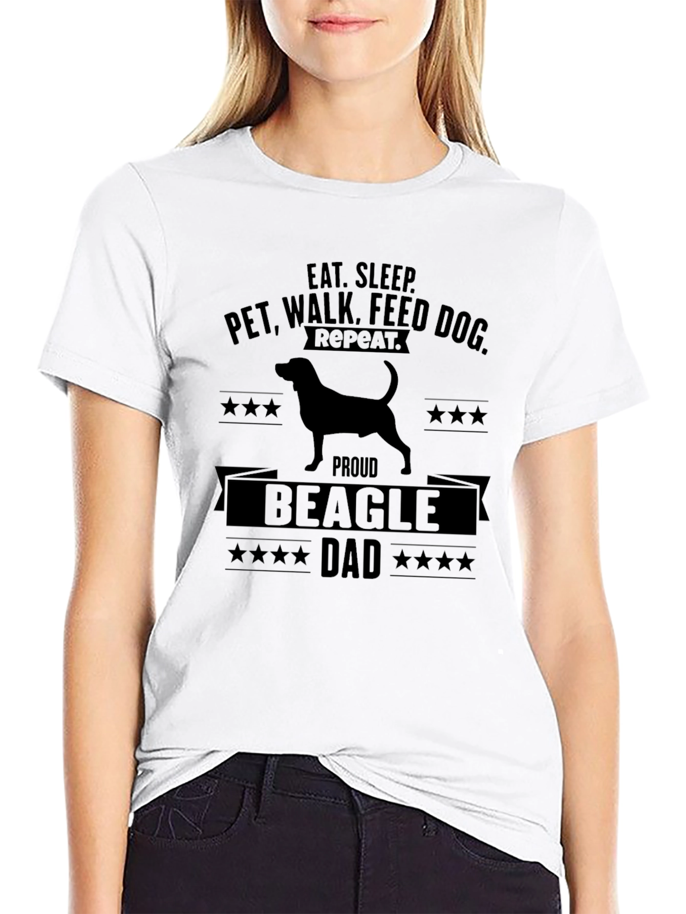 Beagle Dad T-Shirt | Eat Sleep Pet Dog Repeat Tee | Funny Dog Lover Gift | Free Shipping $50+