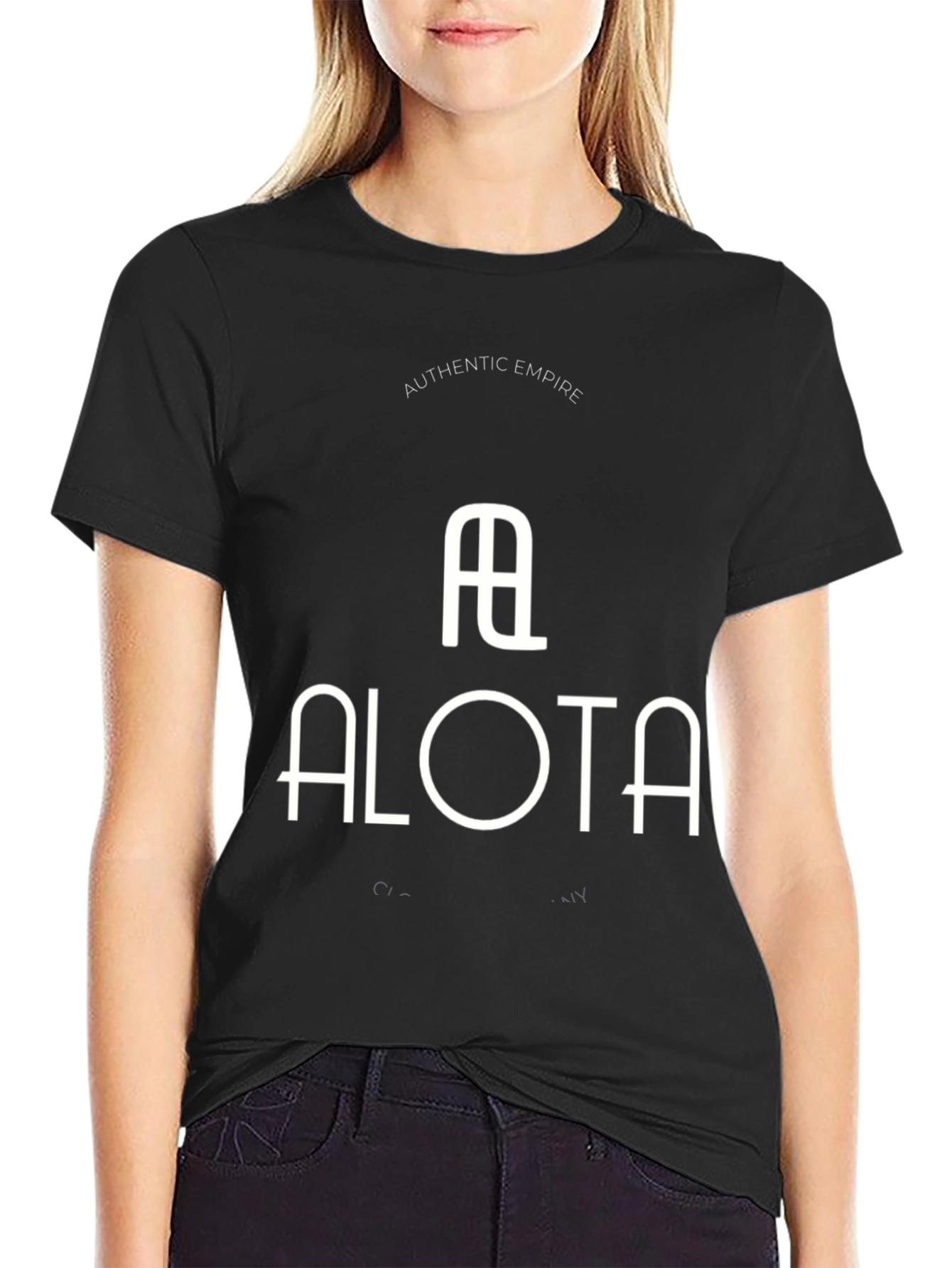 Alota Authentic Empire Black Graphic Tee