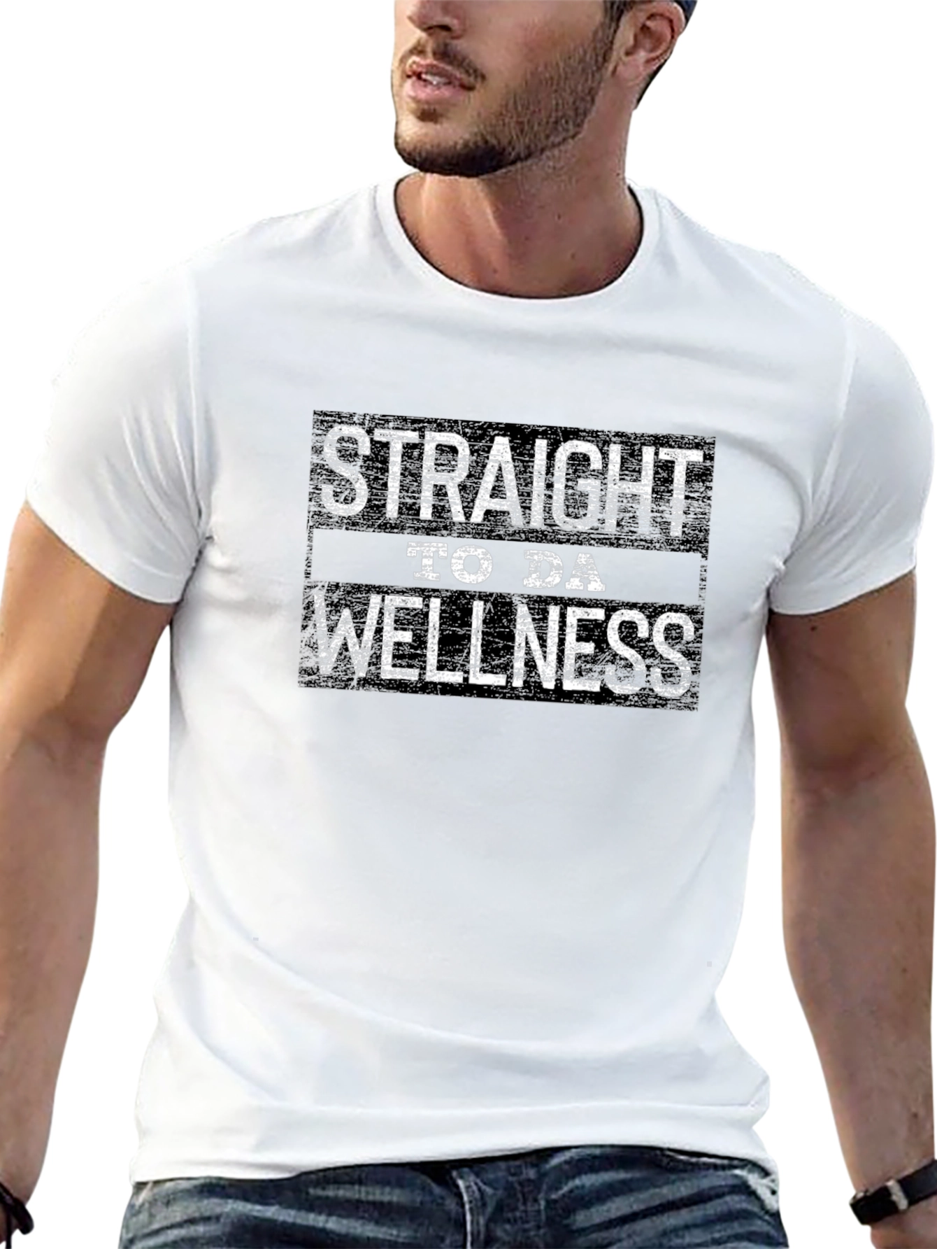 Straight to da Wellness Black Graphic Tee
