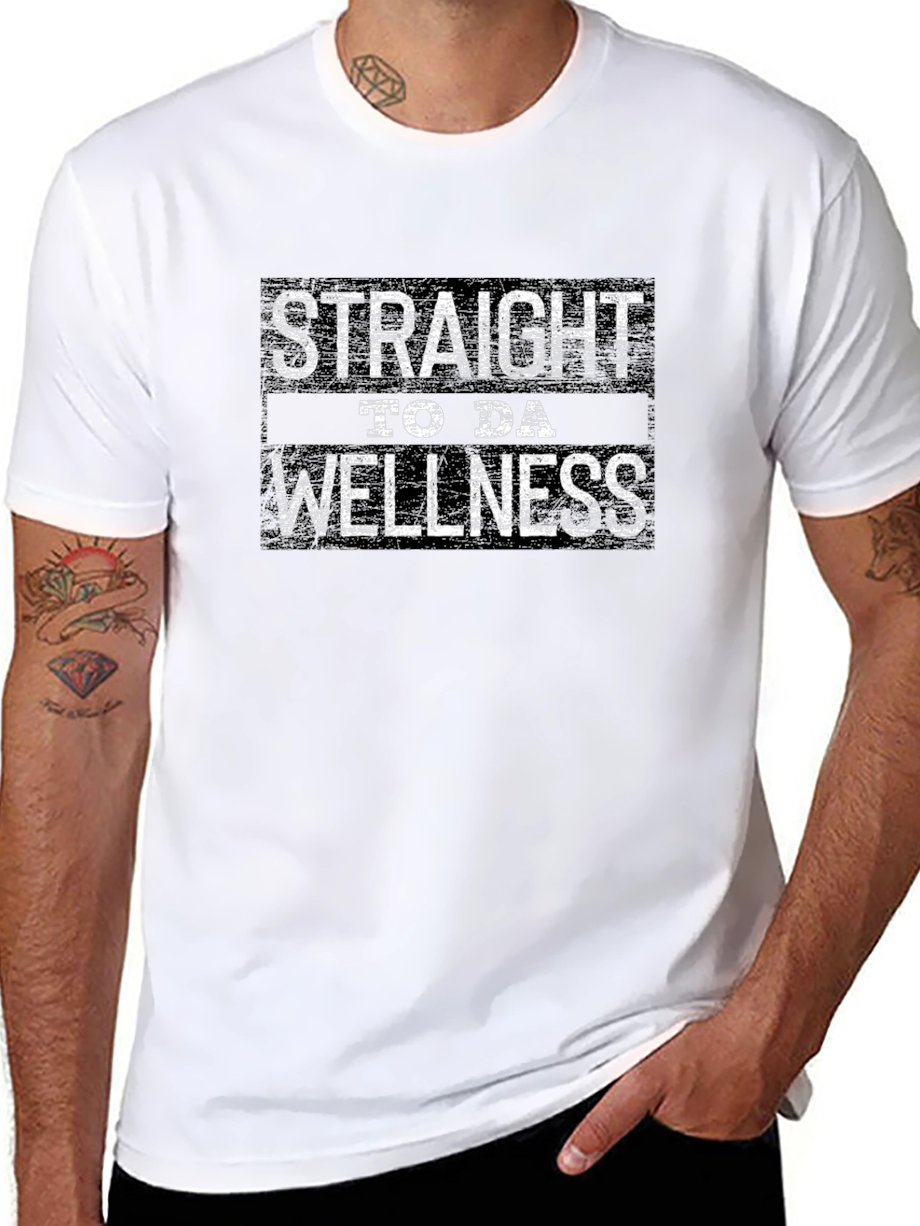 Straight to da Wellness Black Graphic Tee