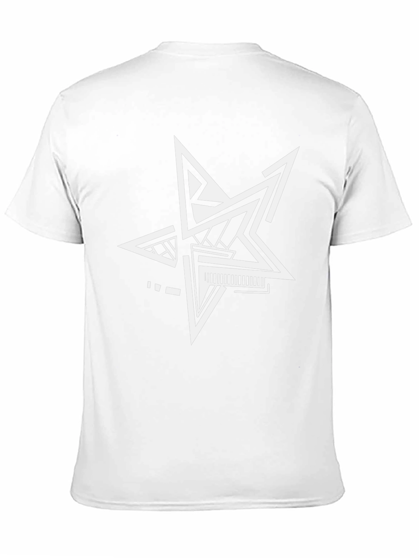 Modern Geometric Star T-Shirt - Black Cotton Tee
