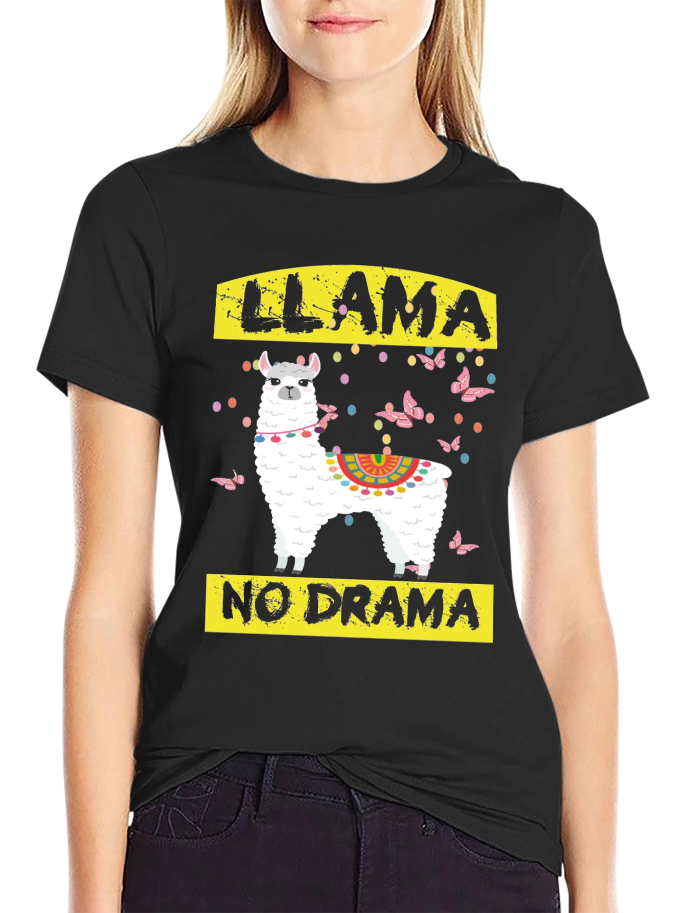 Llama No Drama Graphic T-Shirt