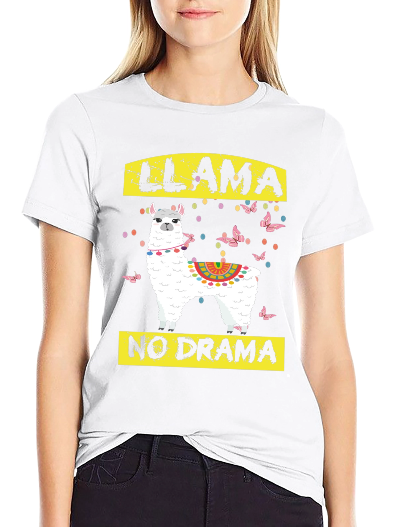 Llama No Drama Graphic T-Shirt