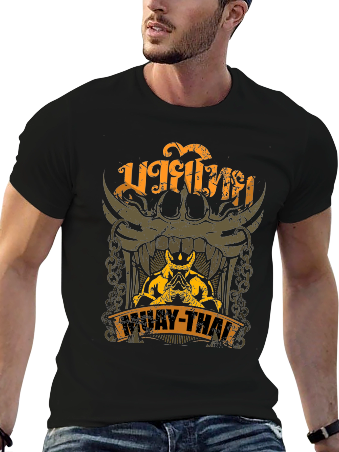 Muay Thai Graphic T-Shirt - Black