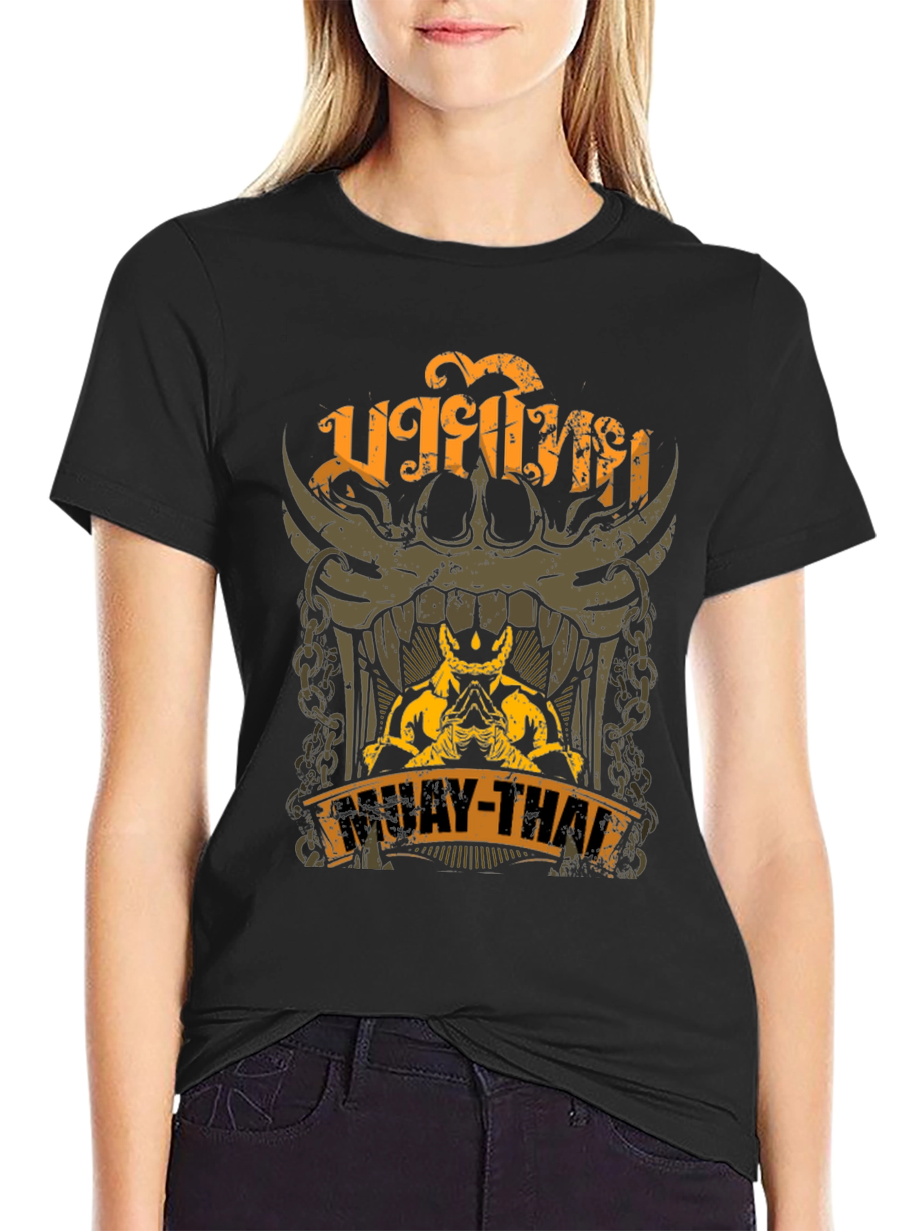 Muay Thai Graphic T-Shirt - Black
