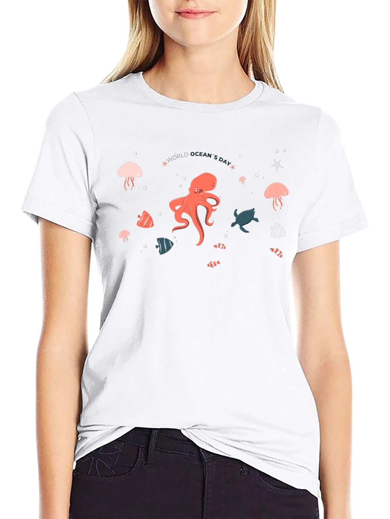 Oceans Day T-Shirt - Mens Black Tee