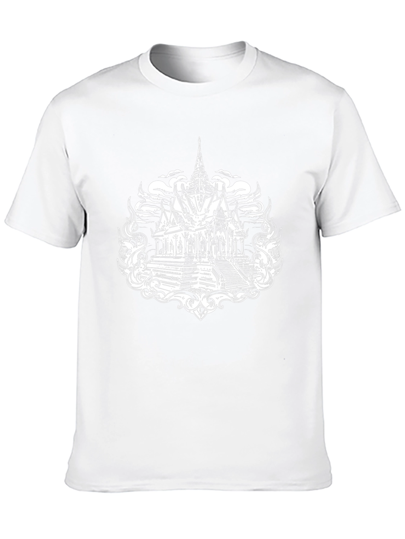 Temple Graphic Tee - Stylish Black T-Shirt