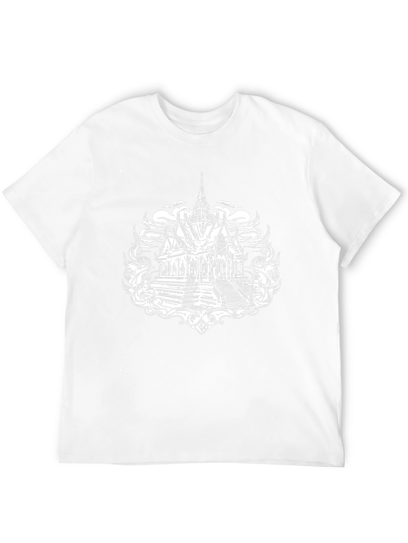 Temple Graphic Tee - Stylish Black T-Shirt