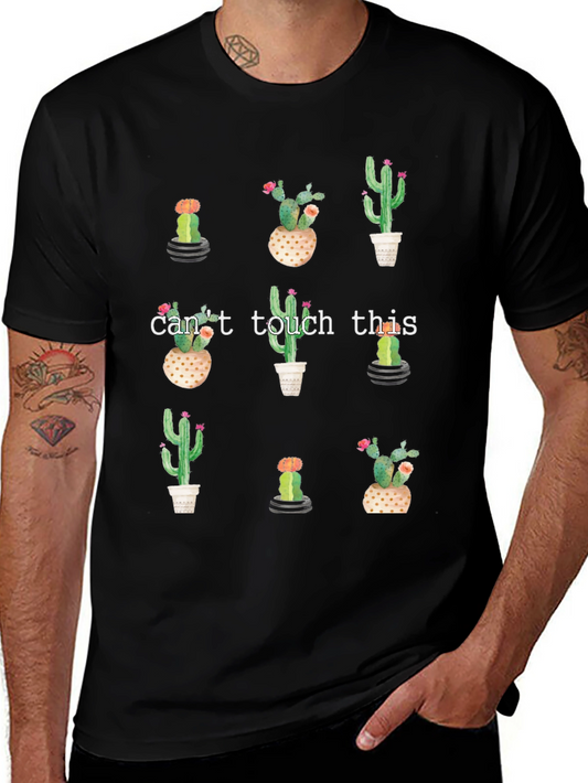 Cactus Print Tee - Cant Touch This Graphic T-Shirt