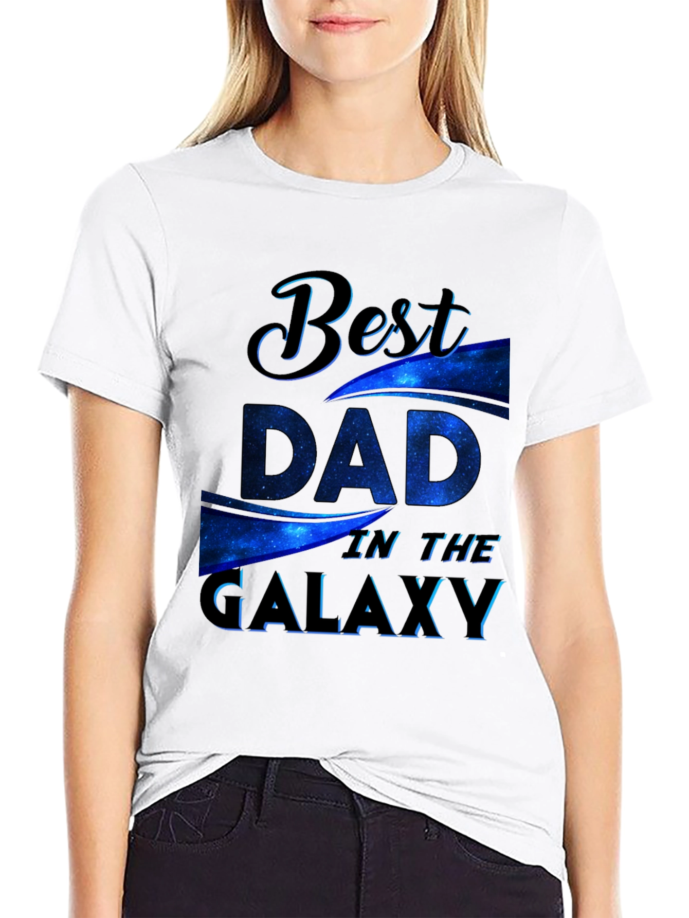 Best Dad in the Galaxy Black T-Shirt