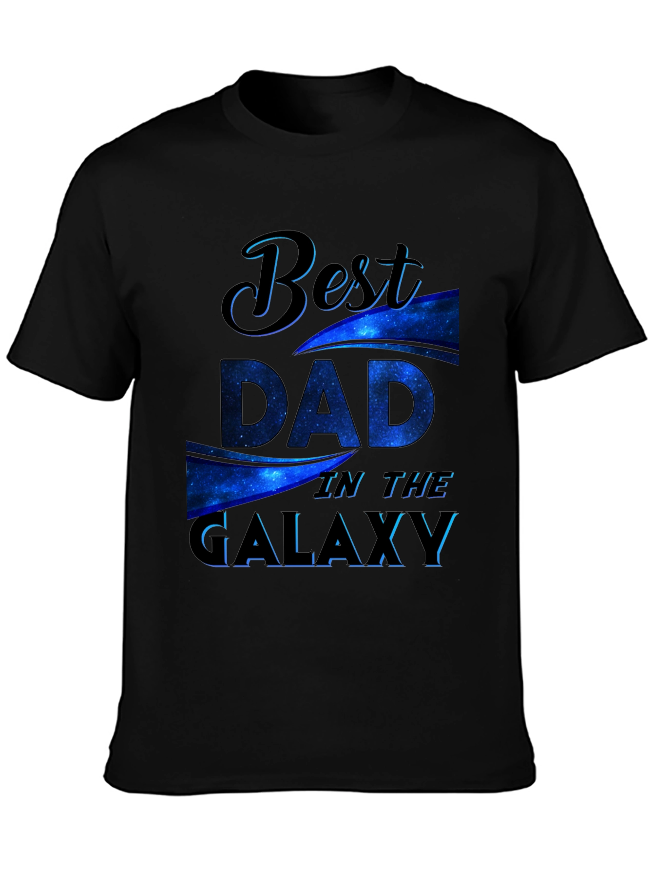 Best Dad in the Galaxy Black T-Shirt