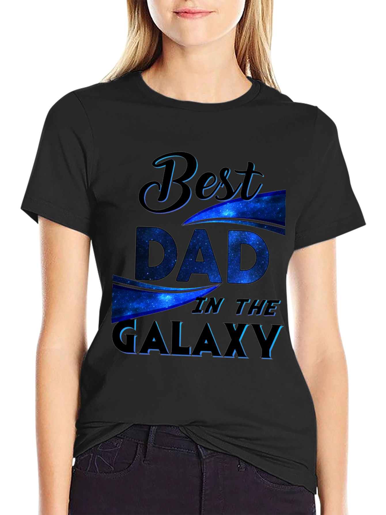 Best Dad in the Galaxy Black T-Shirt