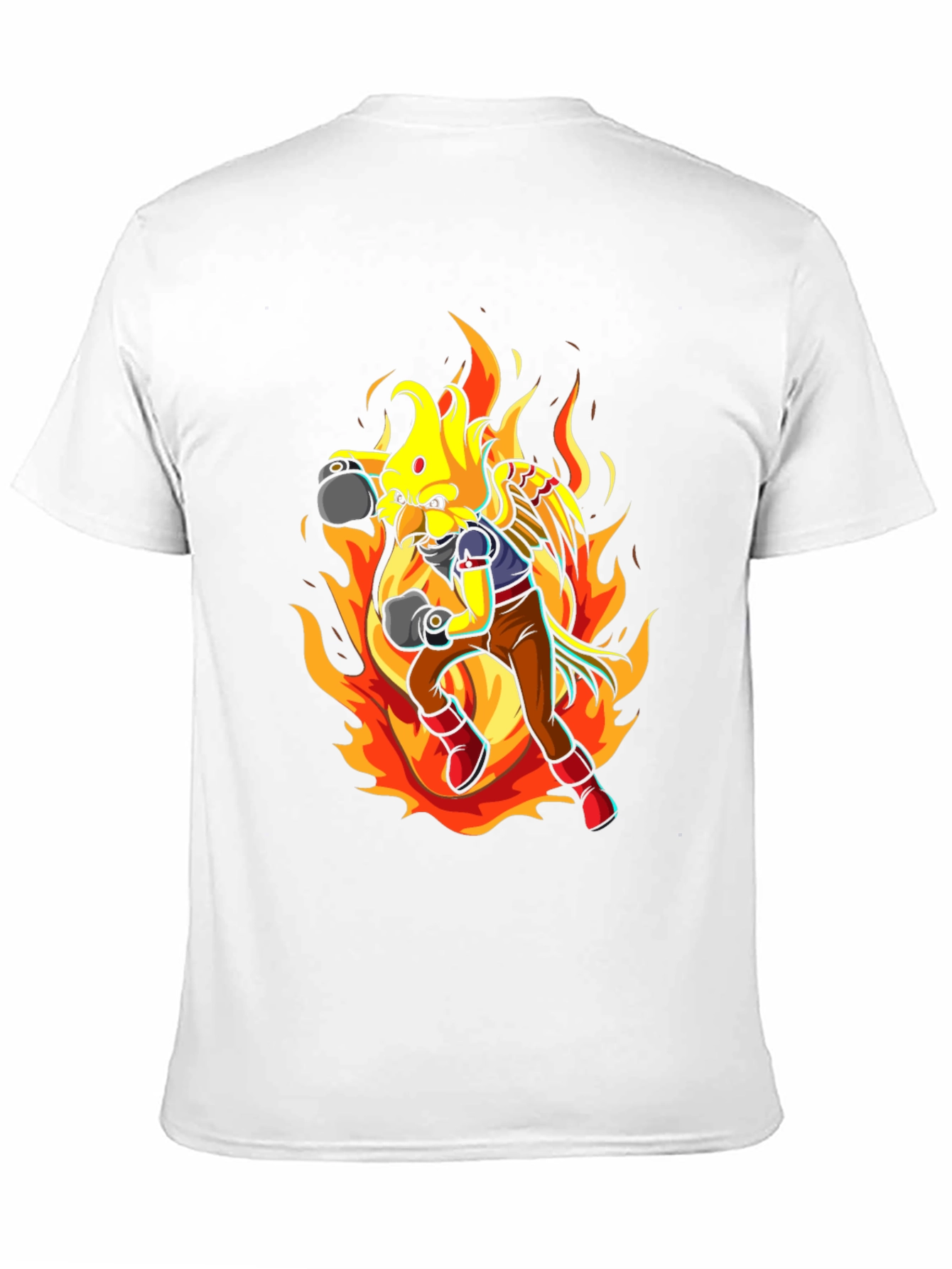 Fiery Bird Boxer T-Shirt - Unique Graphic Tee