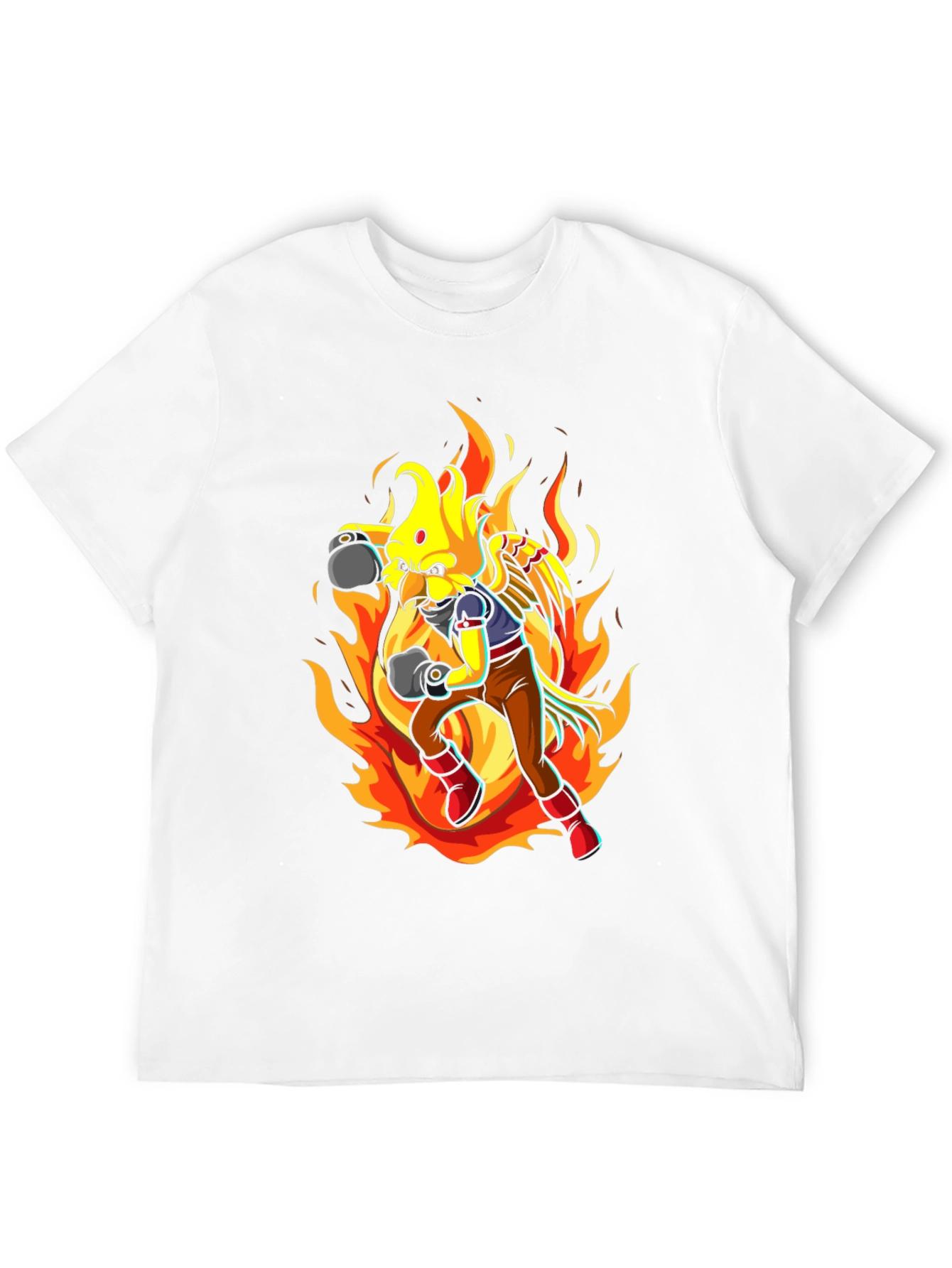 Fiery Bird Boxer T-Shirt - Unique Graphic Tee