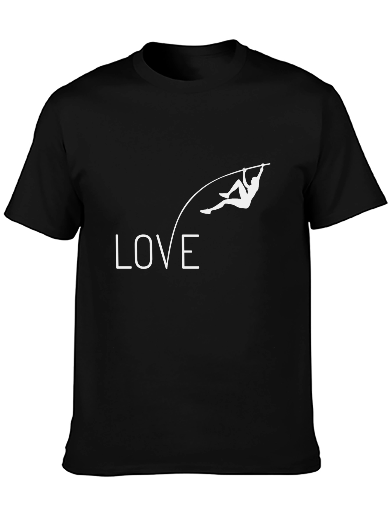 Love Pole Vaulting Black T-Shirt